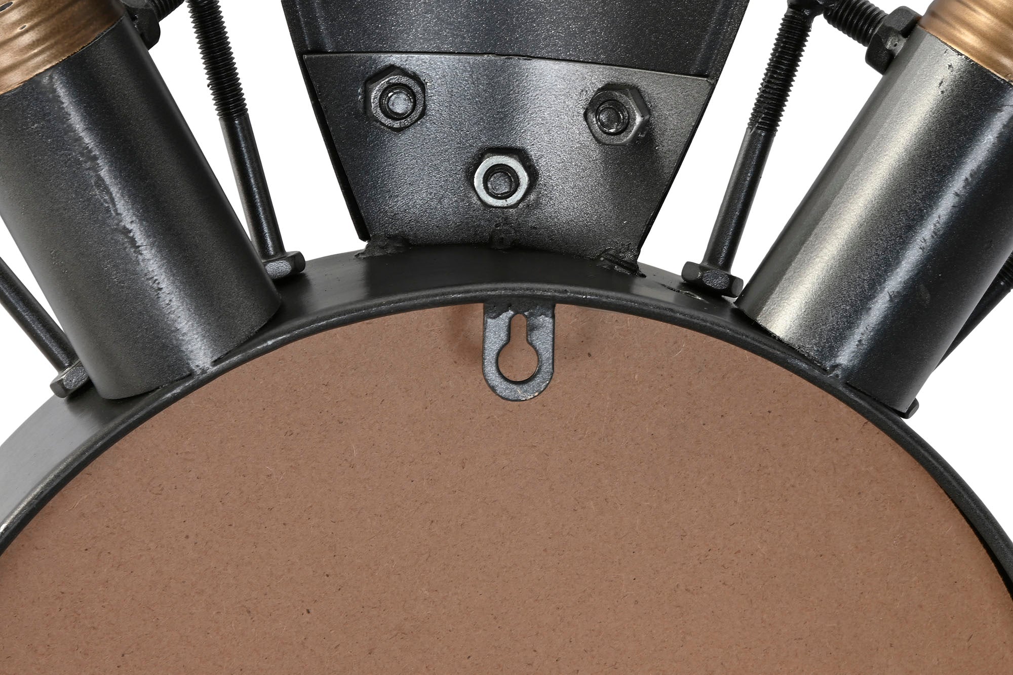 Reloj Pared Metal 121X7X106 Helice Avion Plateado