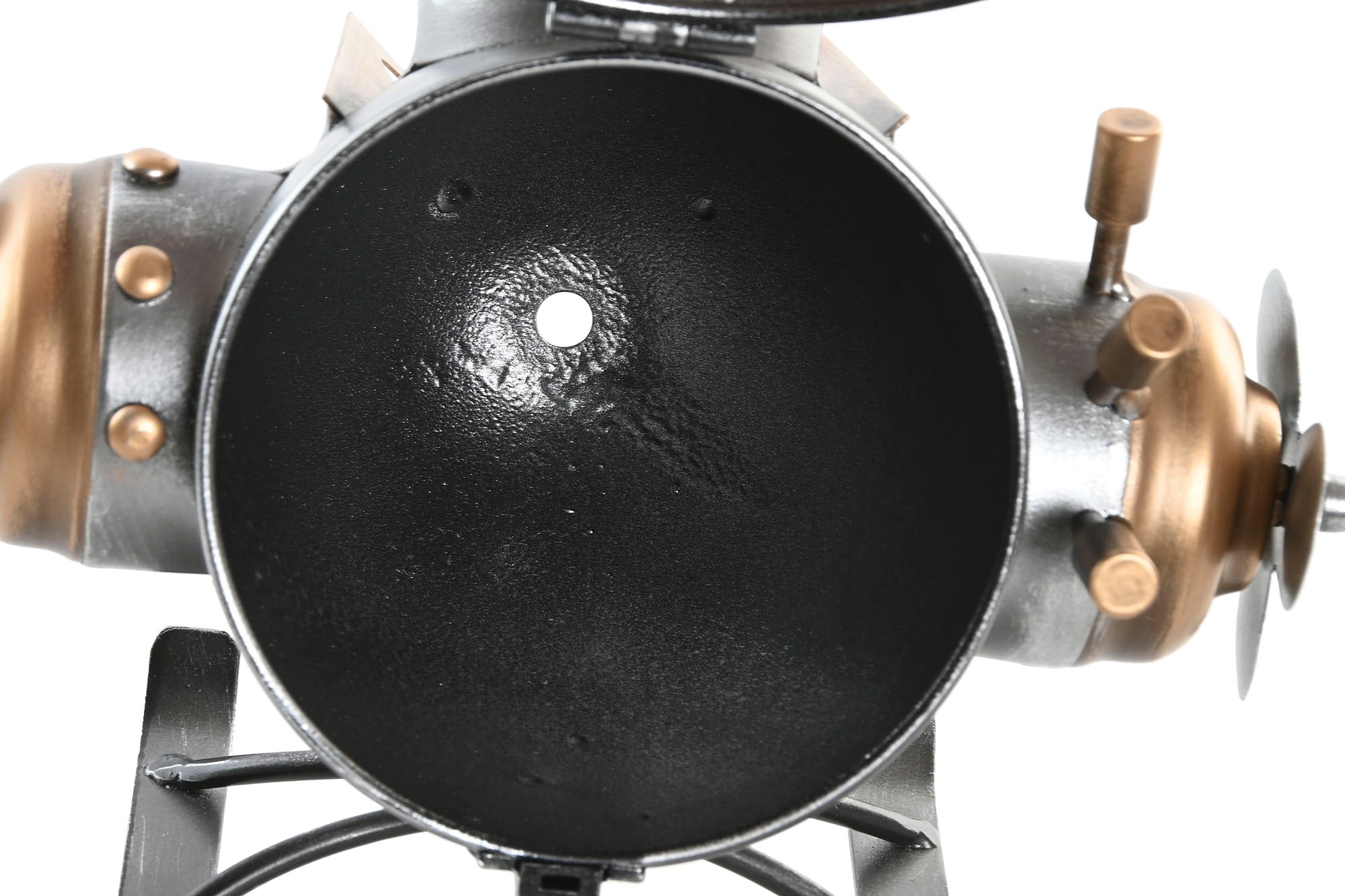 Reloj Sobremesa Metal 23X21X19 Avion Plateado