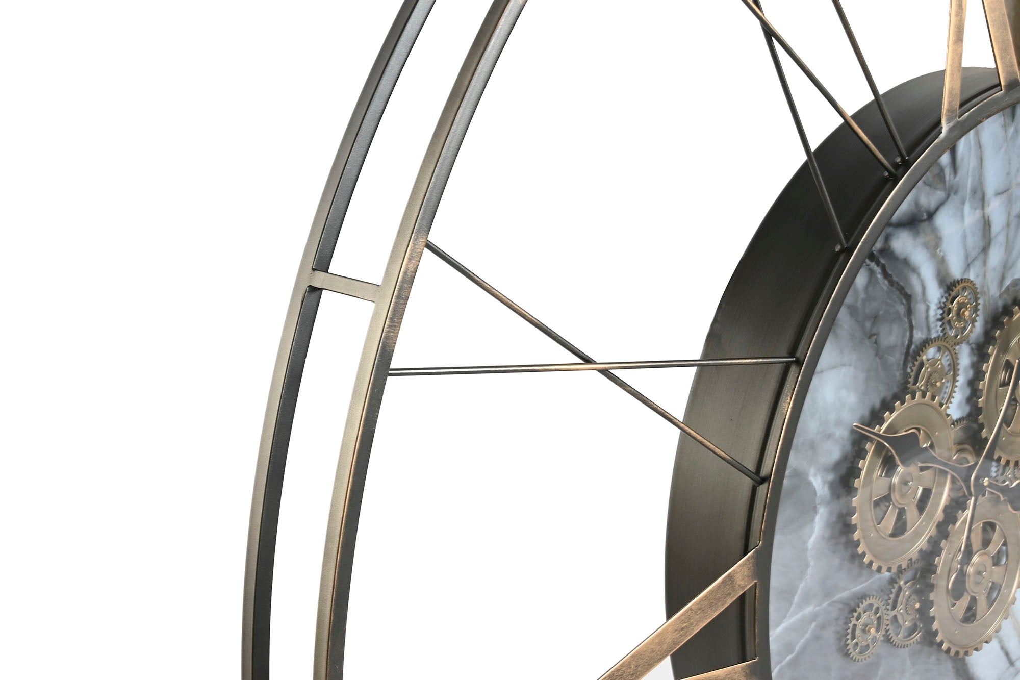 Reloj Pared Metal 140X9X140 Dorado