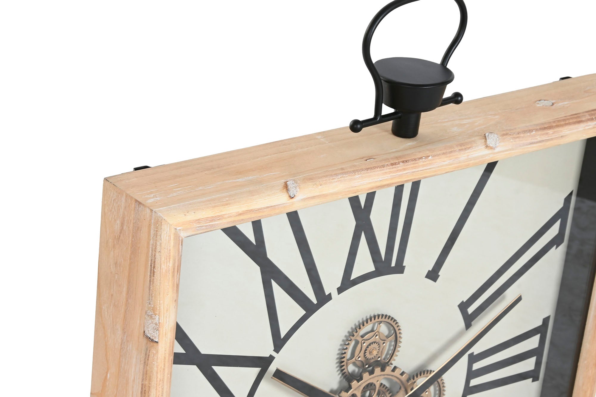 Reloj Pared Metal Pino 60X8,5X73 Movimiento Blanco
