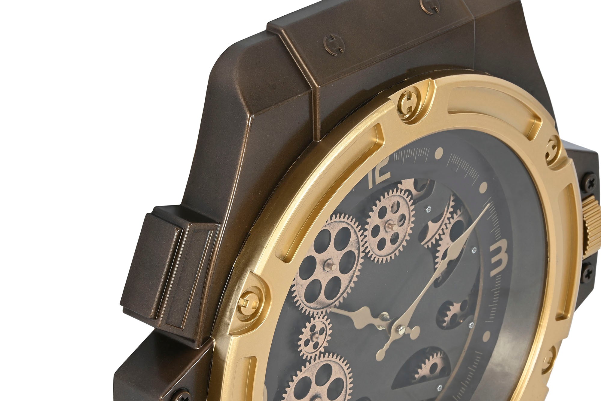 Reloj Pared Hierro 47X6,4X50 Movimiento Dorado