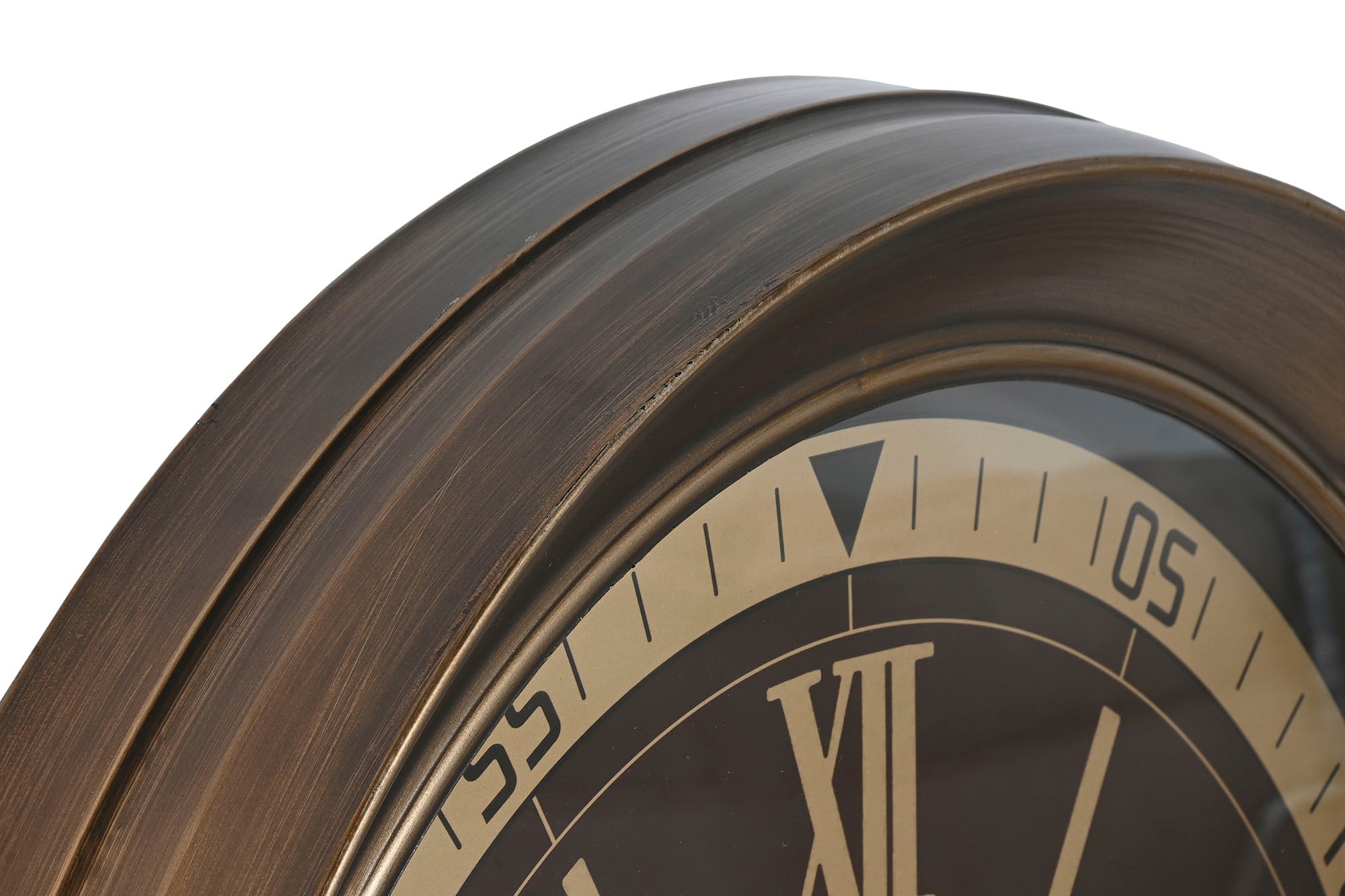 Reloj Pared Hierro Cristal 100X14X100 Dorado