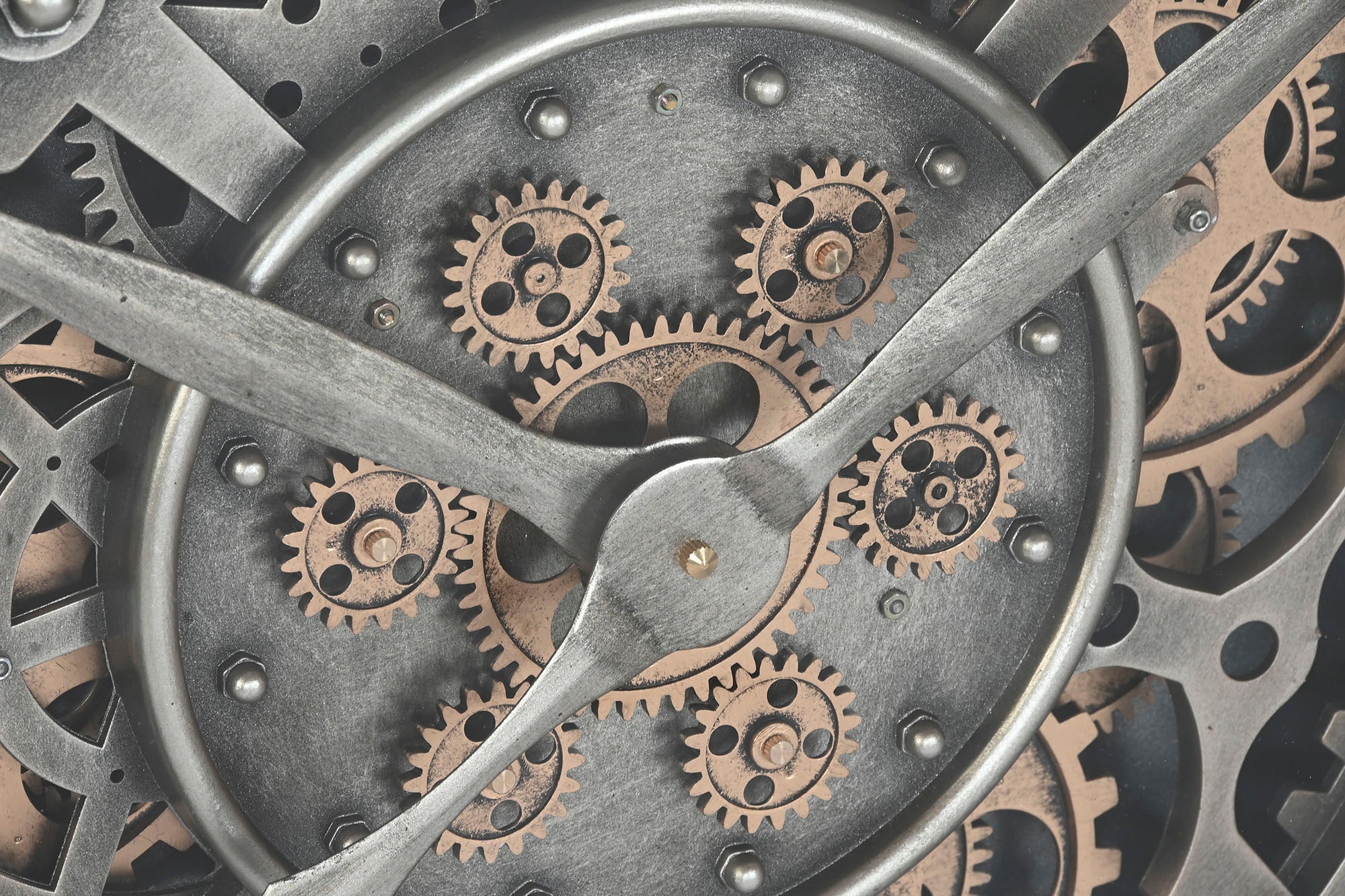 Reloj Pared Hierro Cristal 100X10X100 Plateado