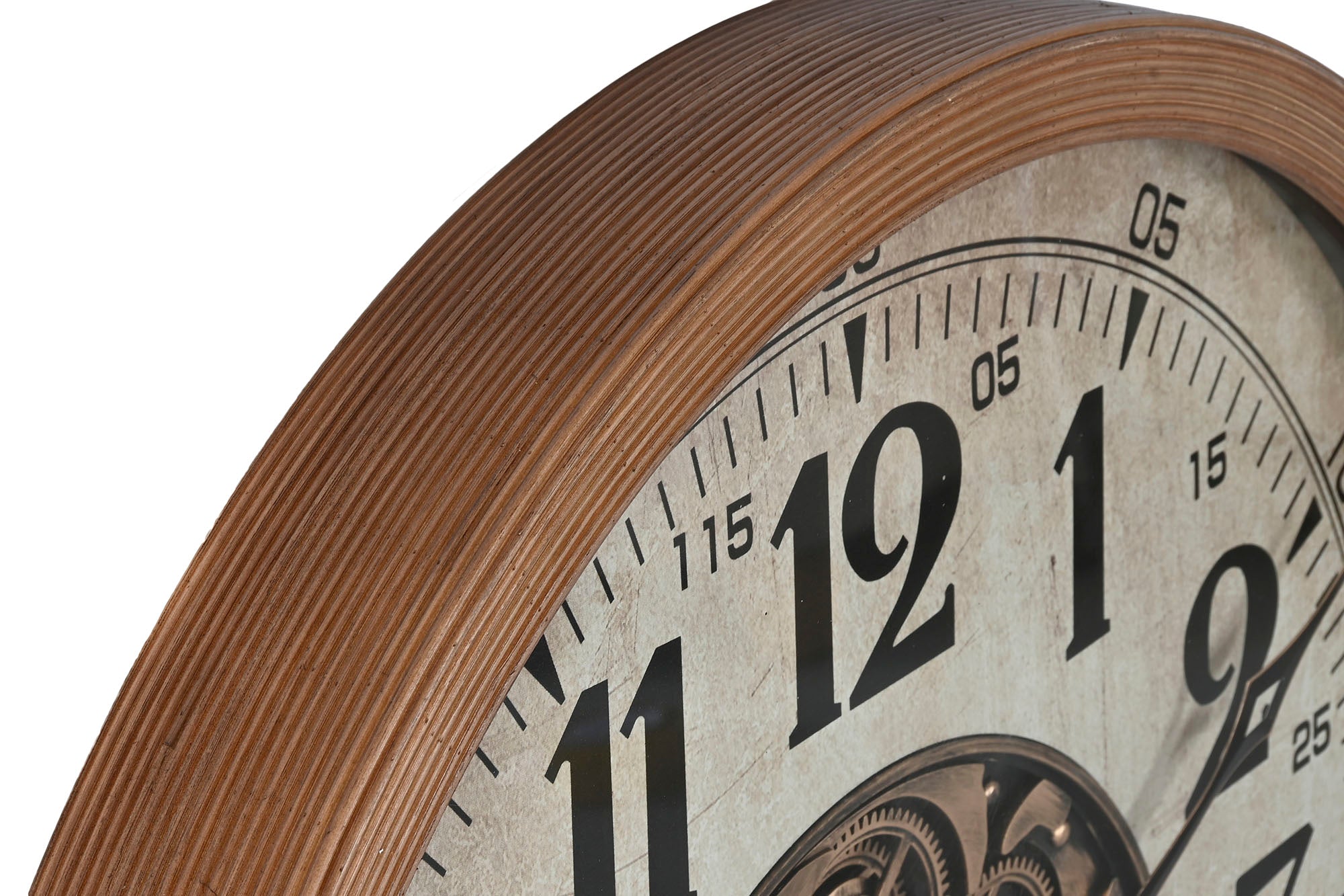 Reloj Pared Pino Cristal 80X8X80 Blanco