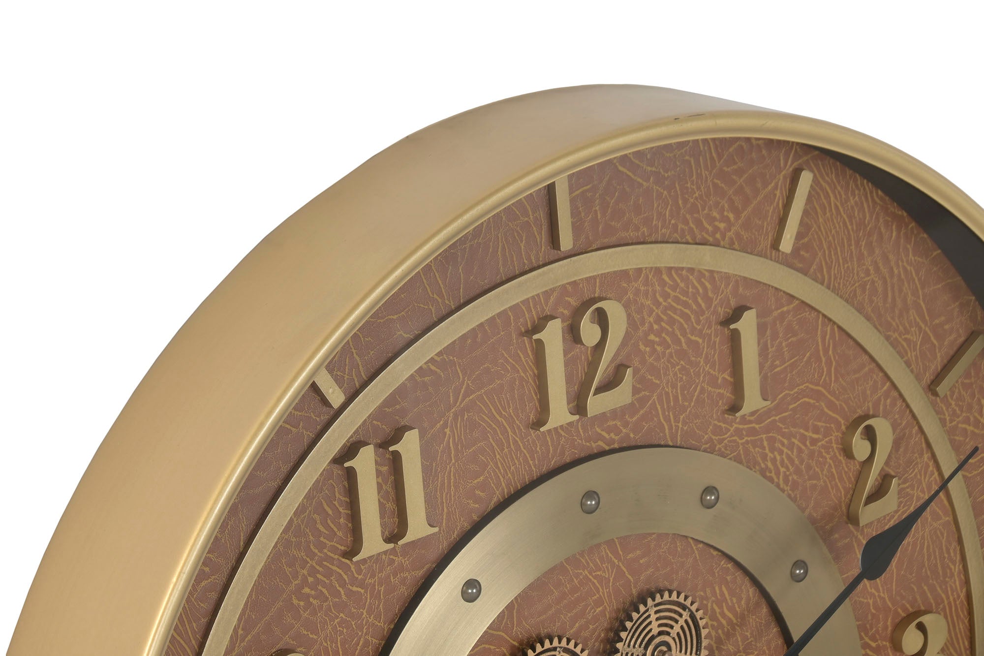 Reloj Pared Hierro Cristal 59X8X59 Dorado