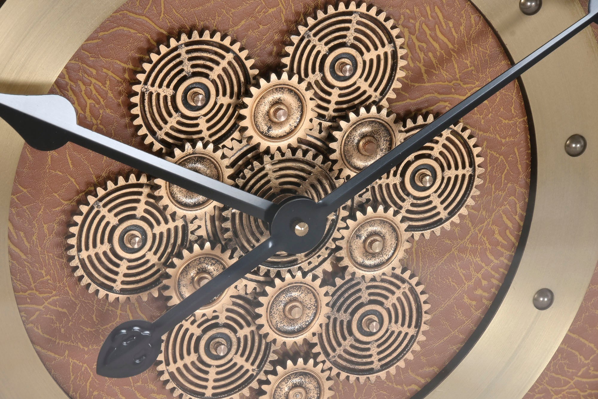 Reloj Pared Hierro Cristal 59X8X59 Dorado