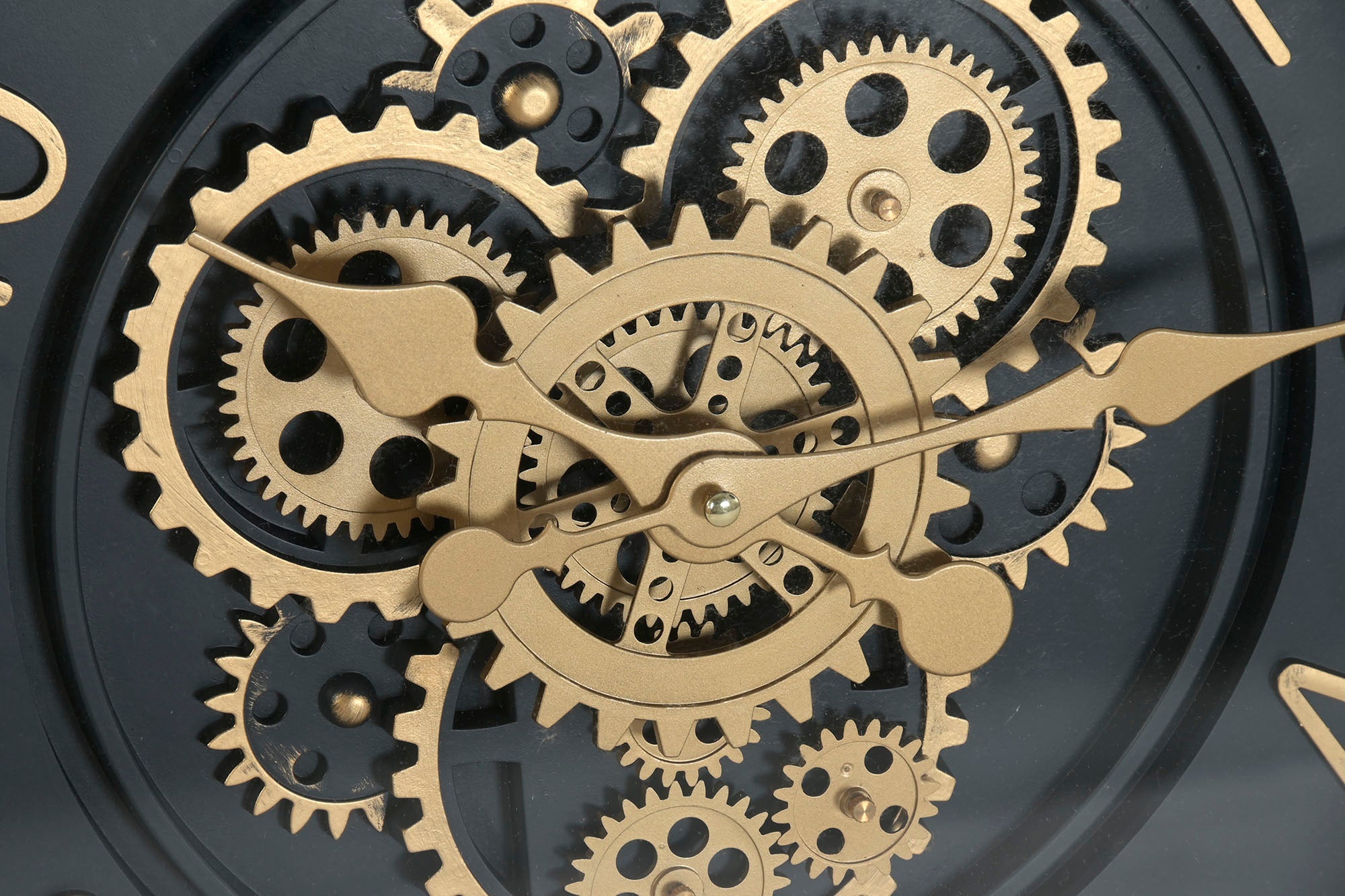 Reloj Pared Hierro Cristal 46X8,5X46 Azul Marino