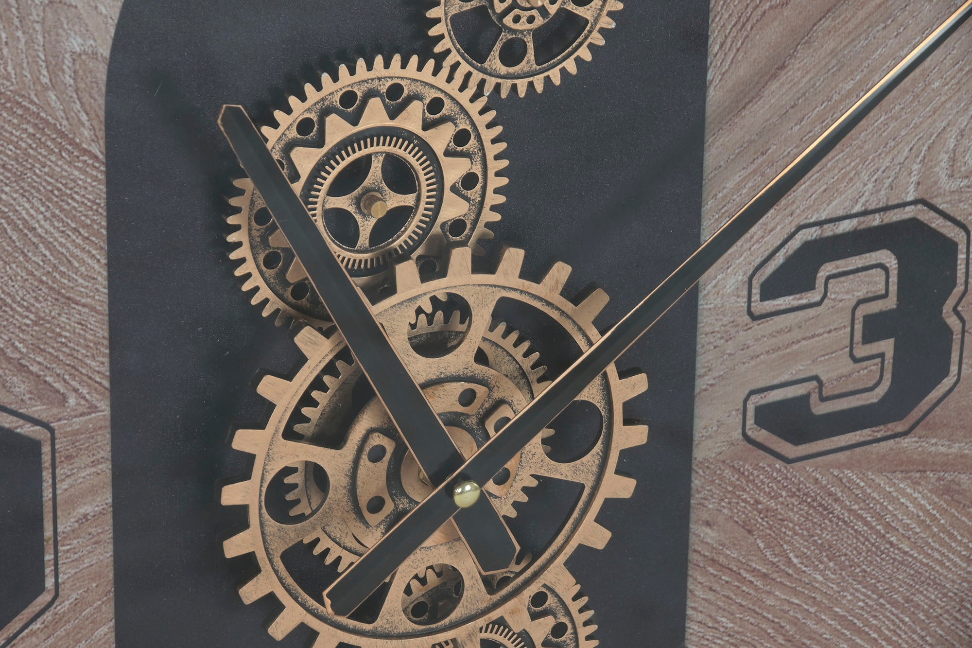 Reloj Pared Hierro Cristal 56X8X92 Natural