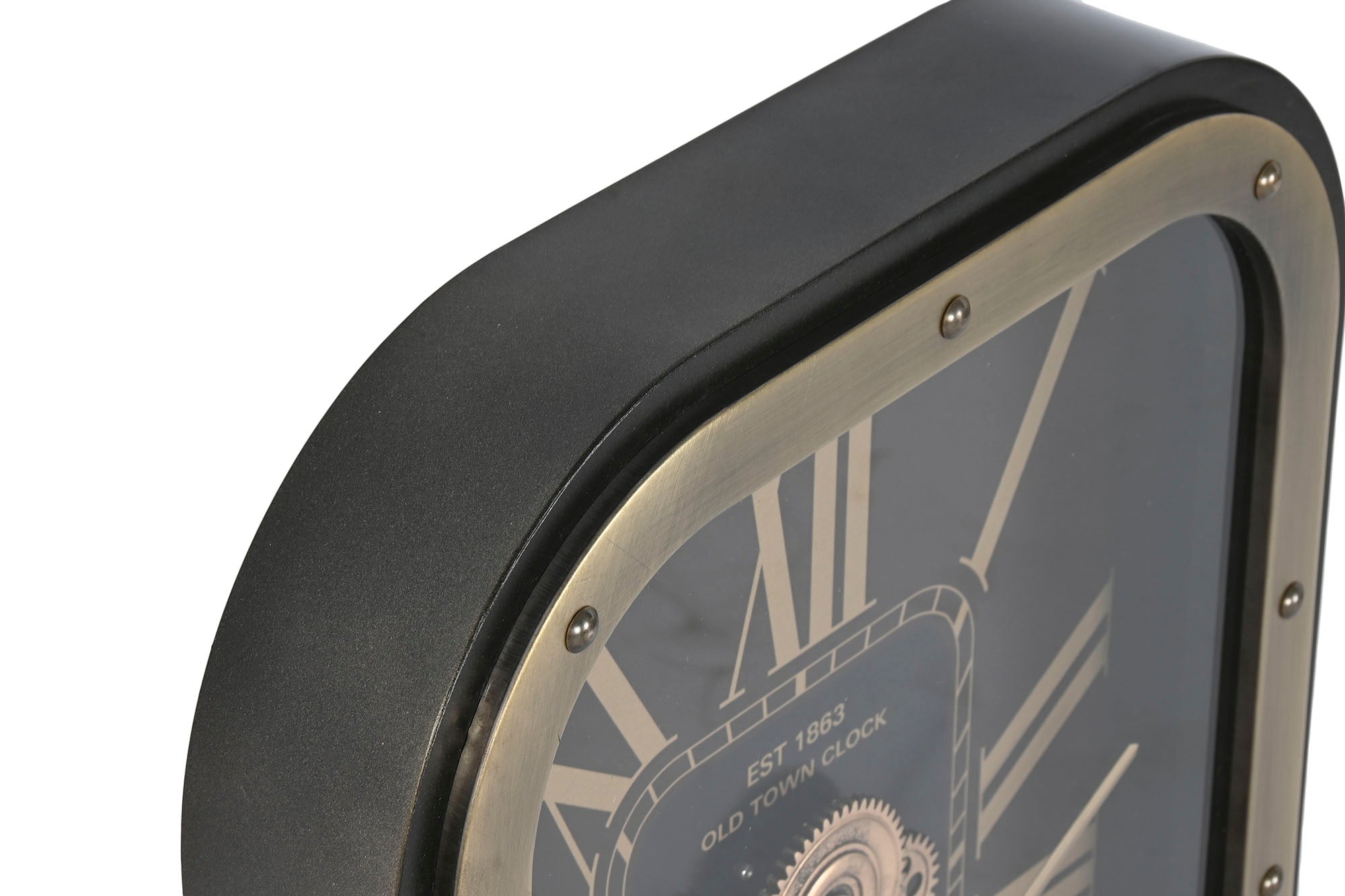 Reloj Pared Hierro Cristal 43X8,5X63 Movimiento