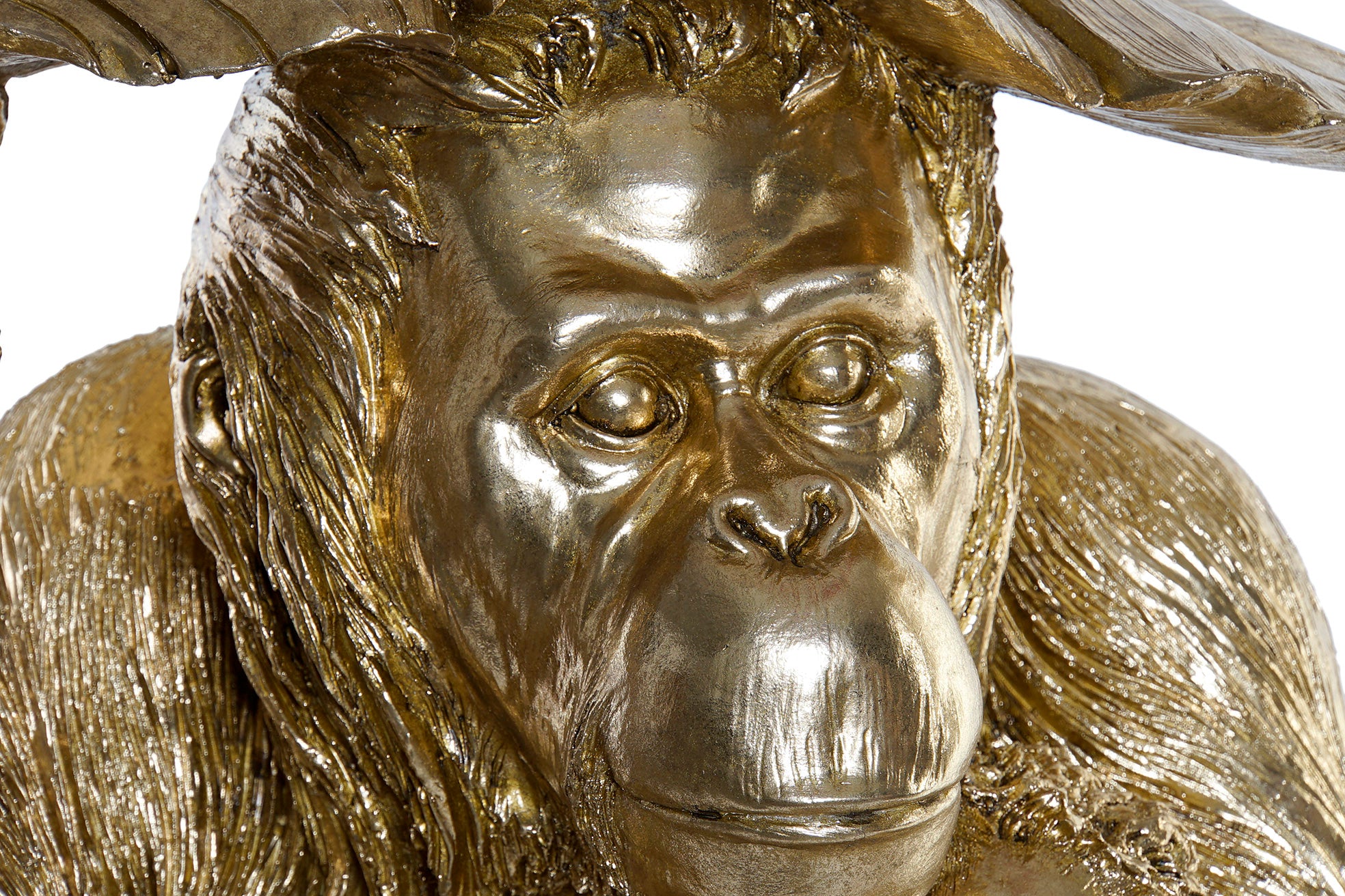 Figura Resina 39X39X50 Orangutan Dorado