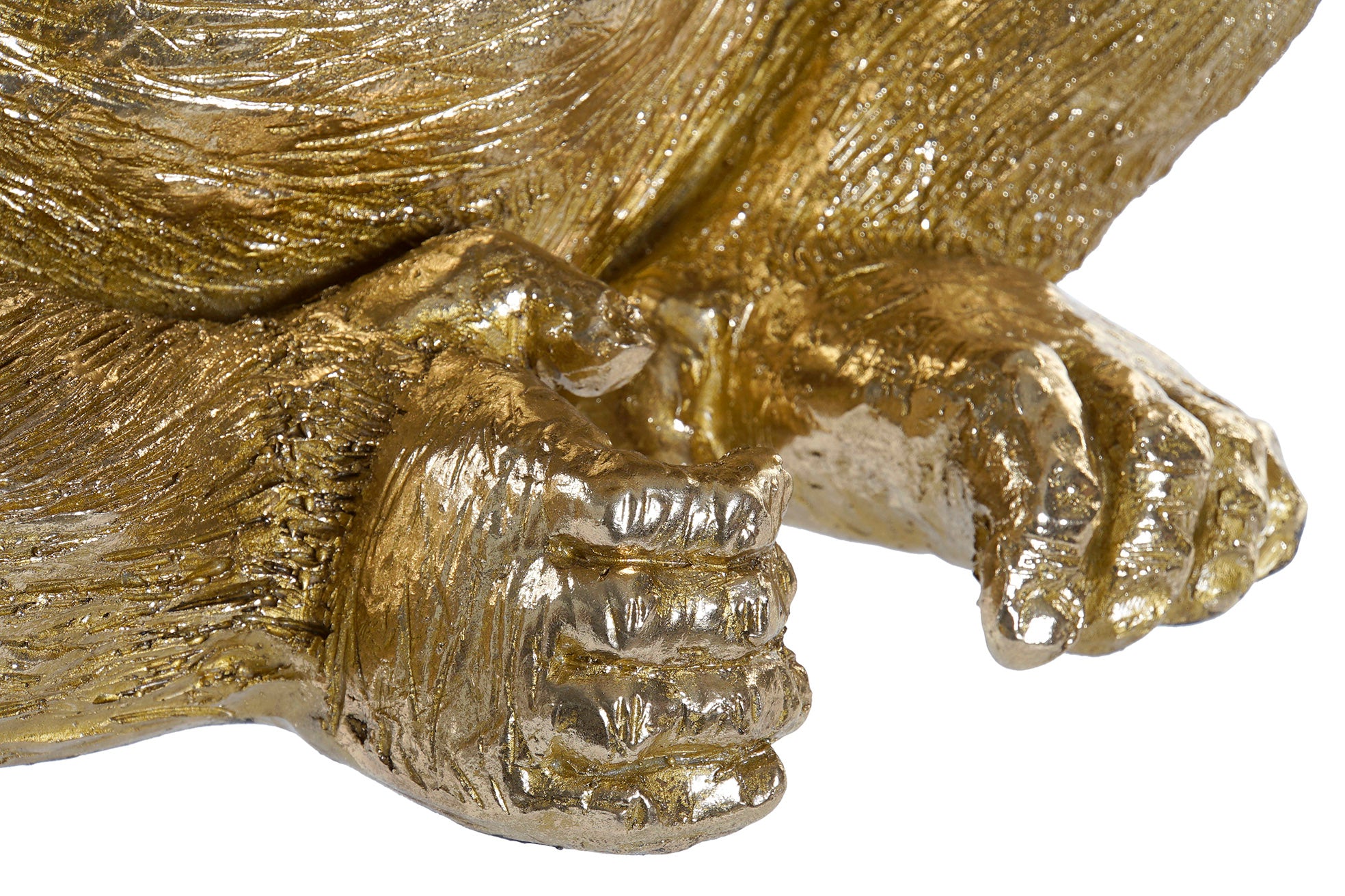 Figura Resina 33X33X43 Gorila Dorado