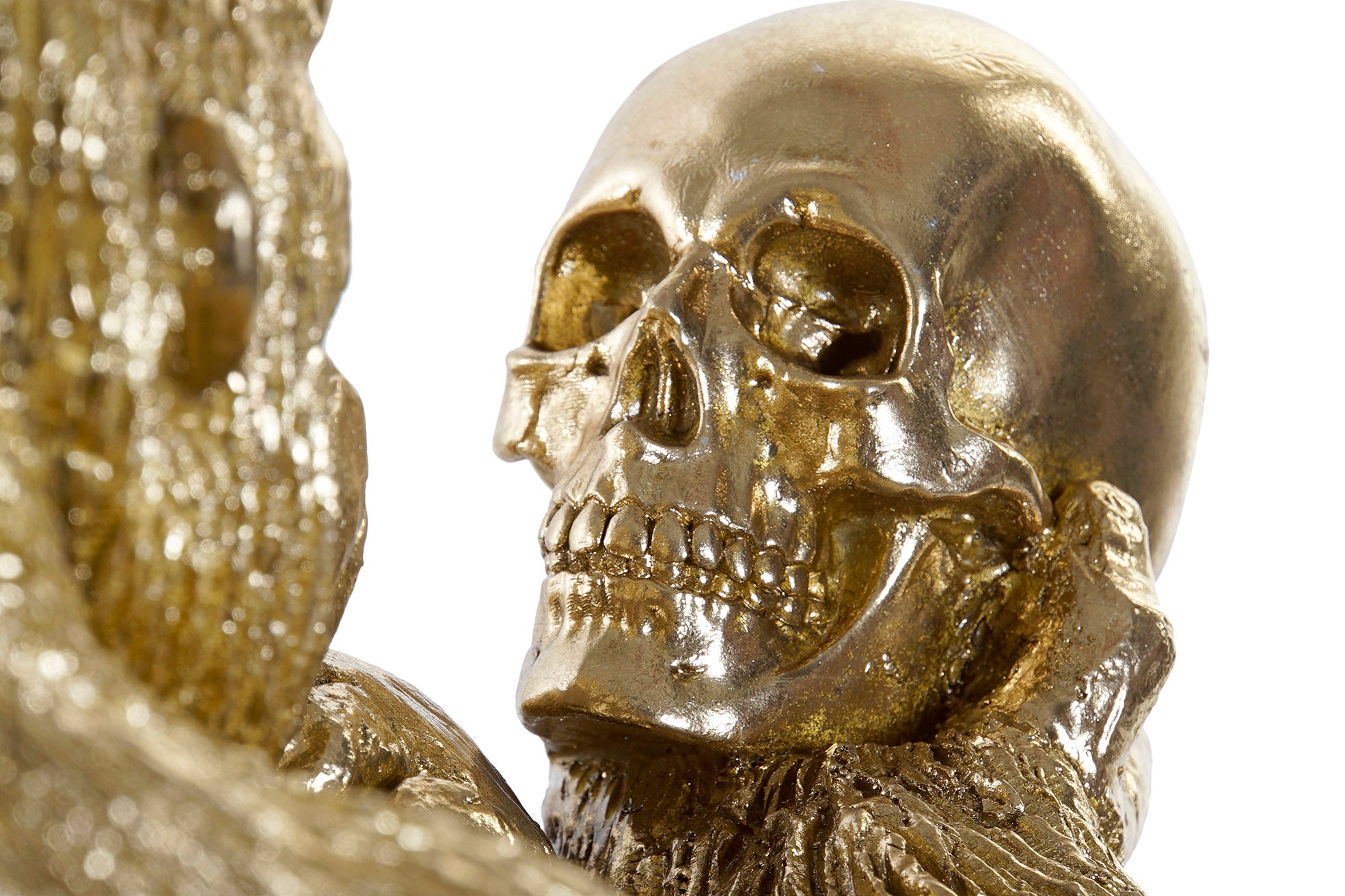 Figura Resina 33X33X43 Gorila Dorado