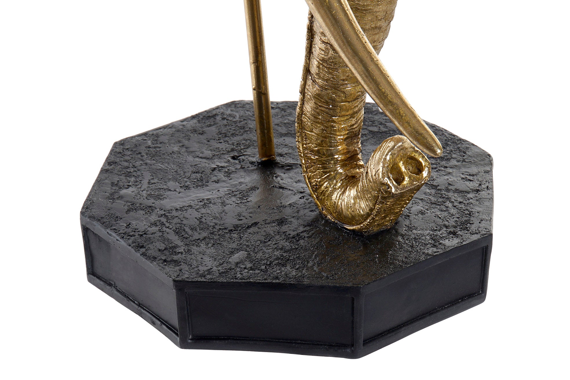 Figura de metal de resina 60X36X73 Elefante dourado