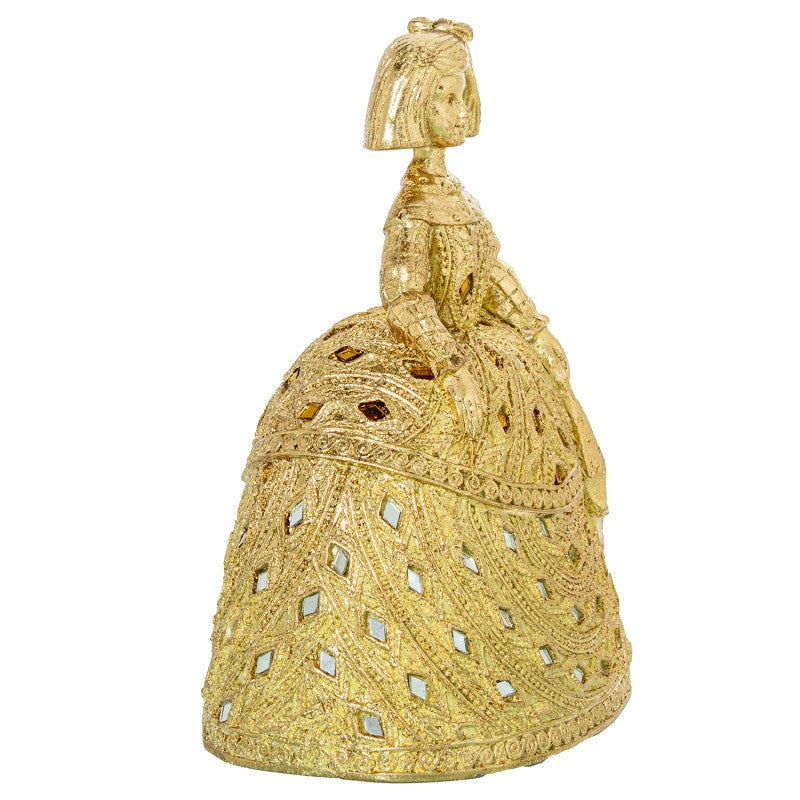 Figura Menina 22cm Resina Dorada