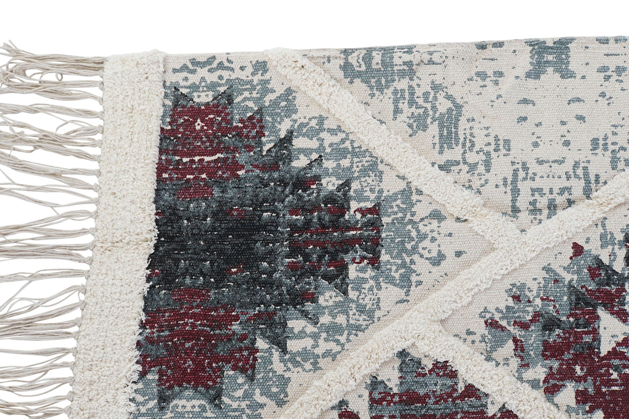 Alfombra Algodon 200X290X1 1200 Gsm Flecos Blanco