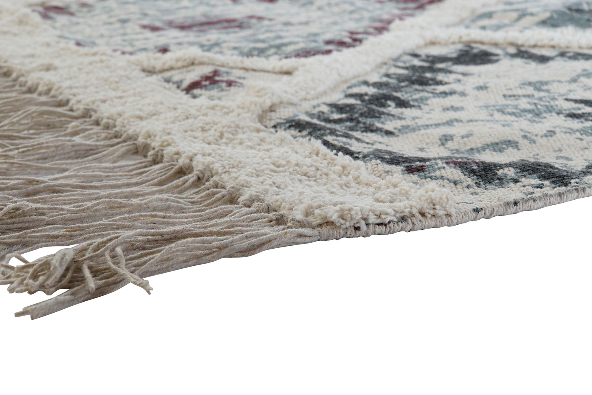 Alfombra Algodon 200X290X1 1200 Gsm Flecos Blanco