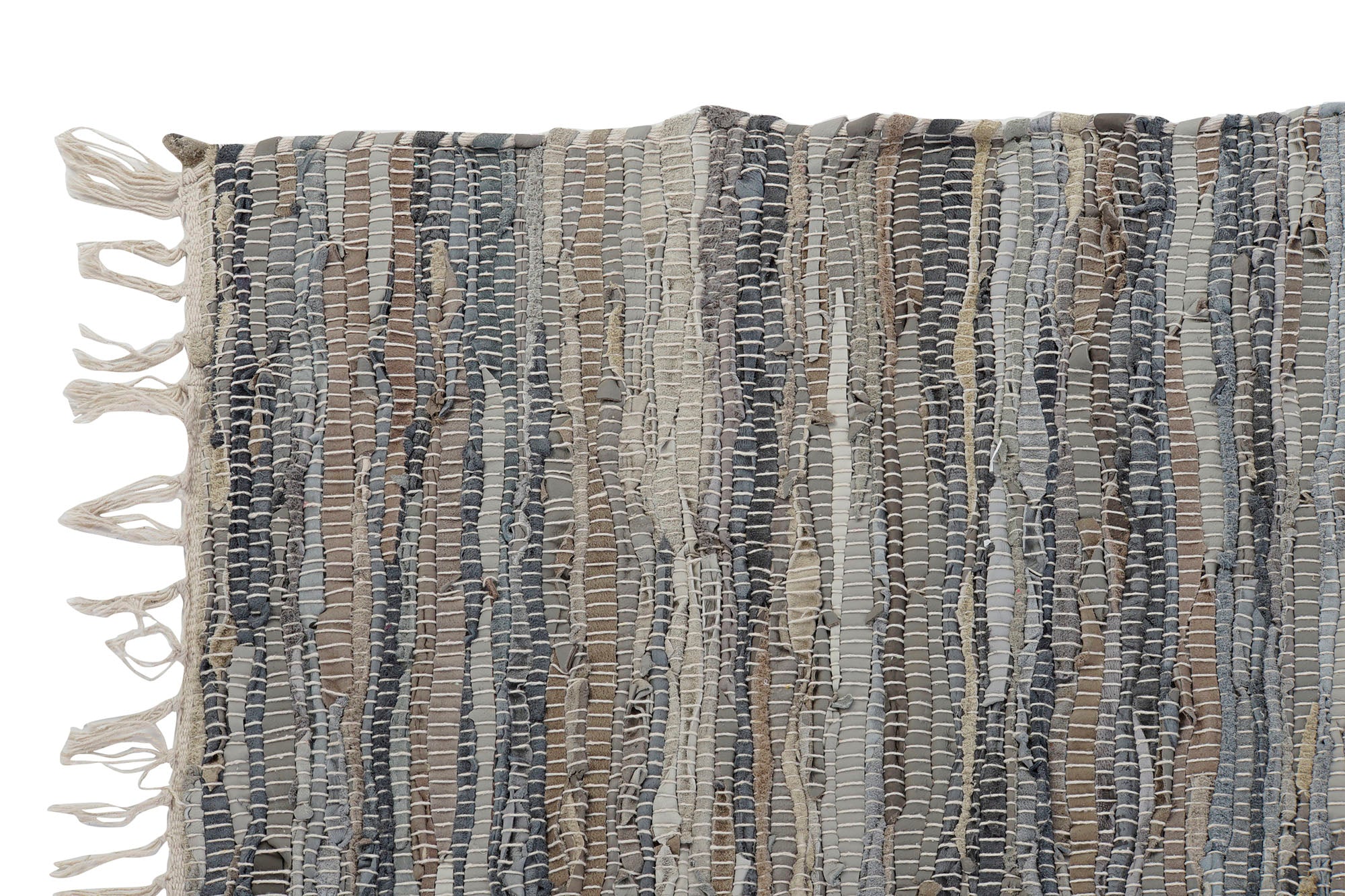 Cotton Leather Rug 200x290x1 1600 Gsm Fringes
