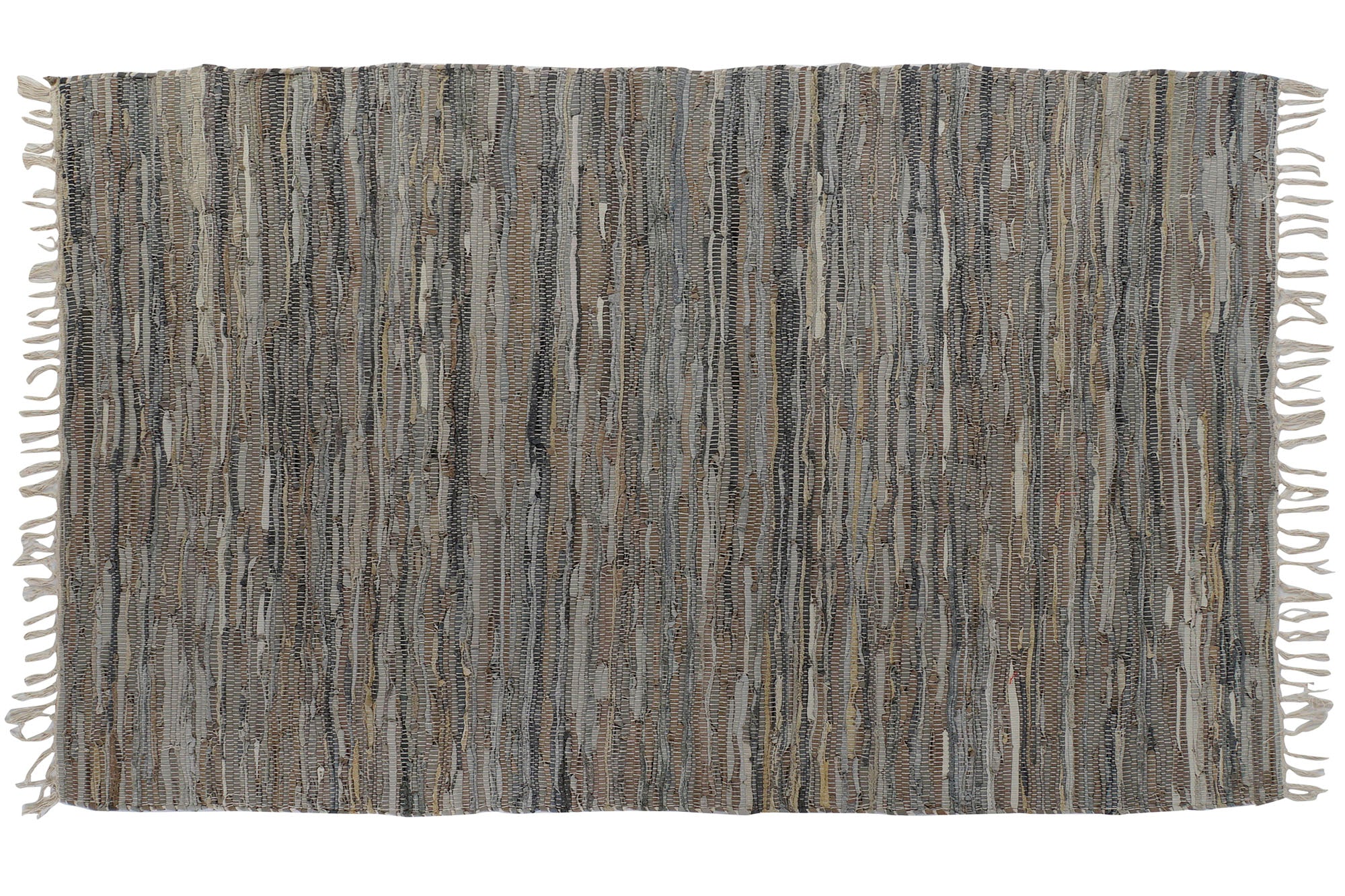 Cotton Leather Rug 200x290x1 1600 Gsm Fringes
