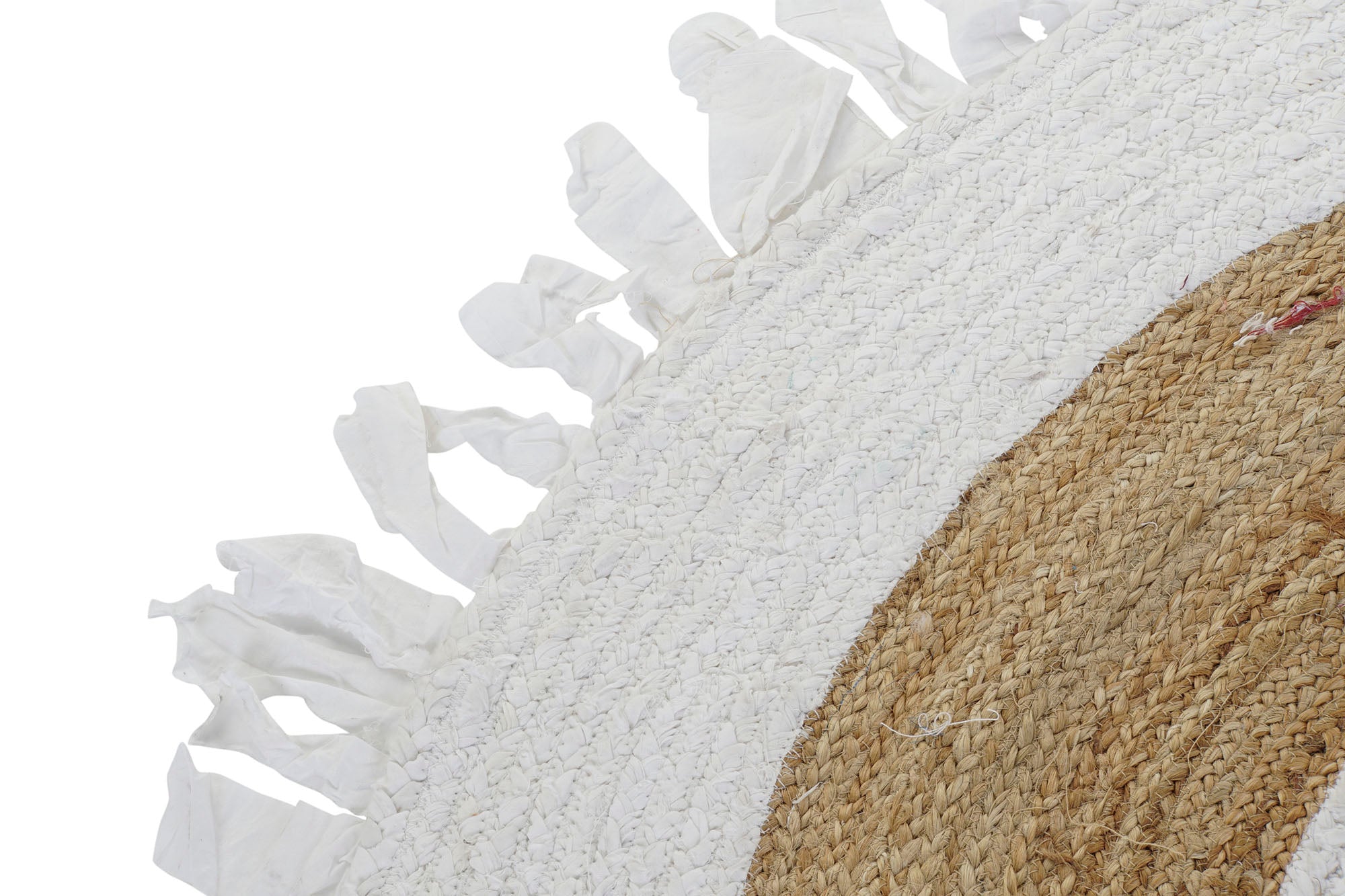 Cotton Jute Rug 140x140x1 2100 Gsm Fringes