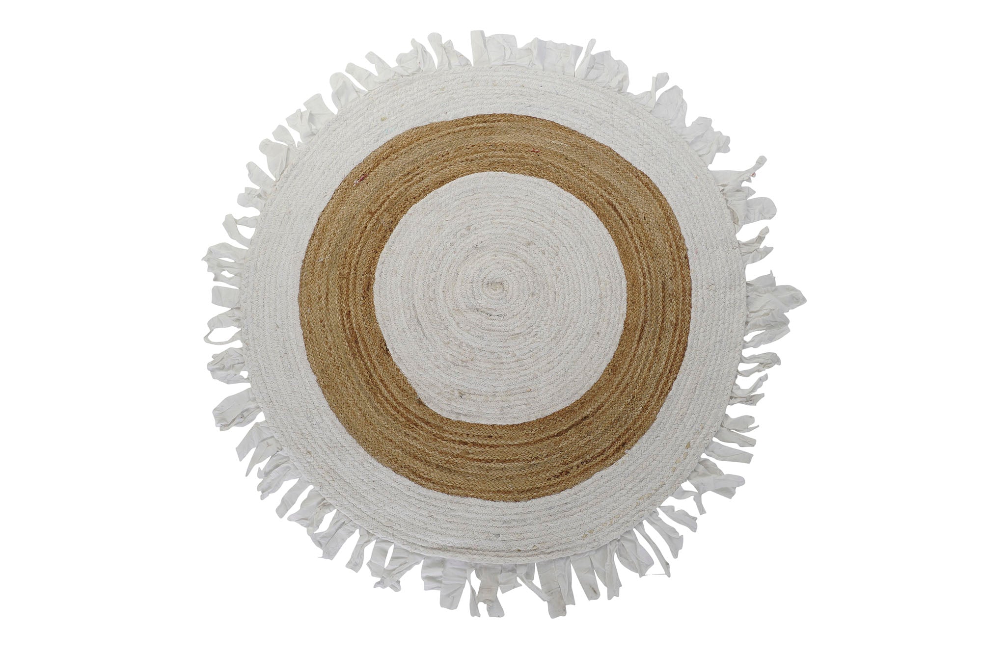 Cotton Jute Rug 140x140x1 2100 Gsm Fringes