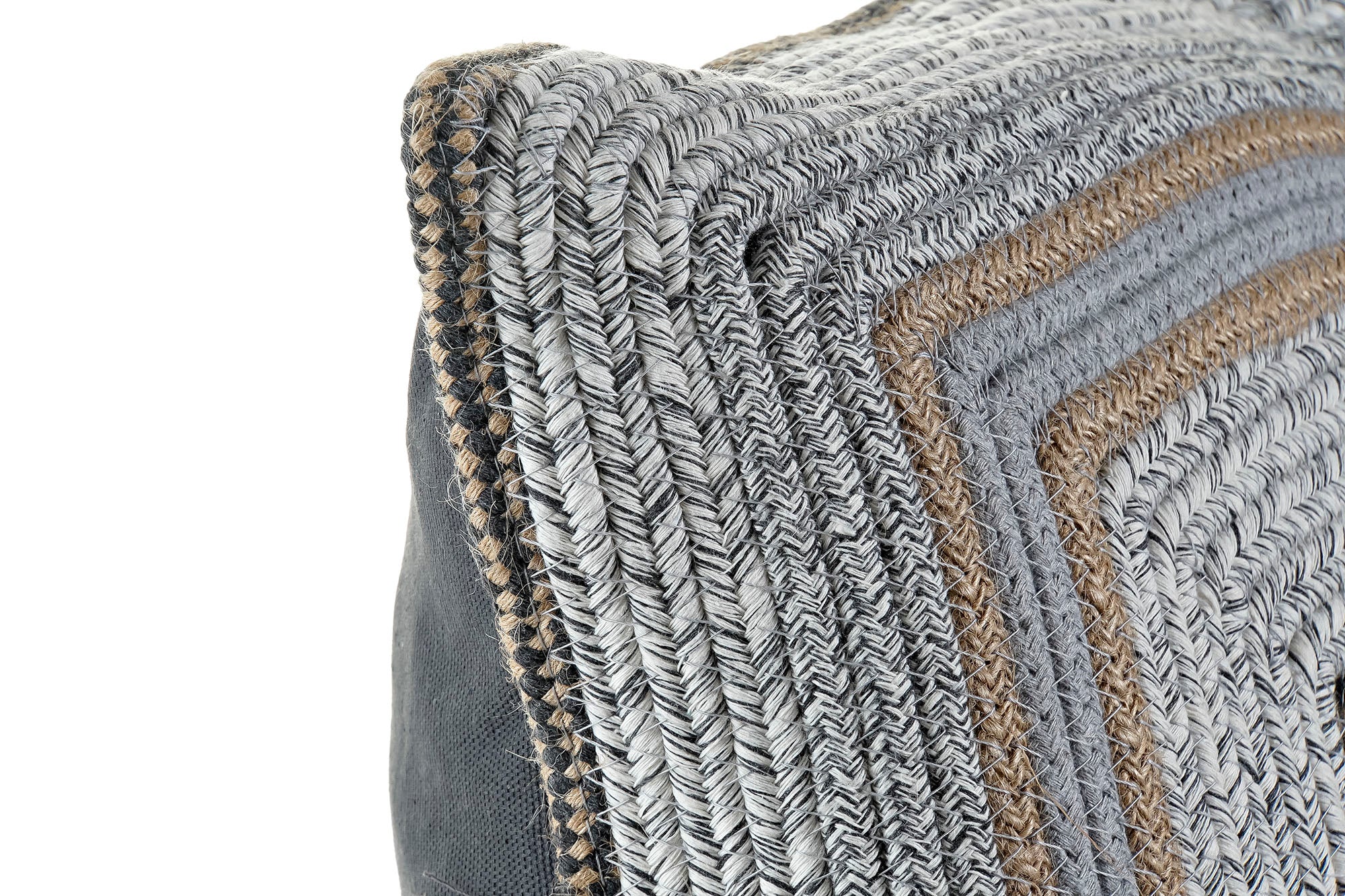 Cotton Jute Cushion 40X10X40 918 Gr Kg Grey