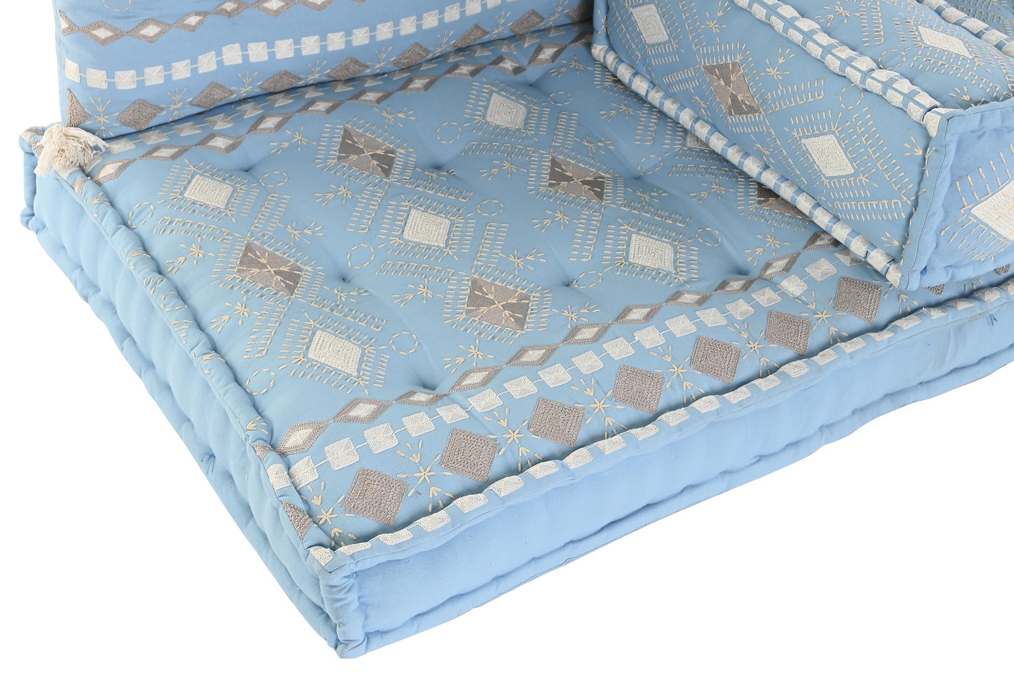 Conjunto de 4 Poltronas Algodão 150X74X14 Bordado 4 Sortidas