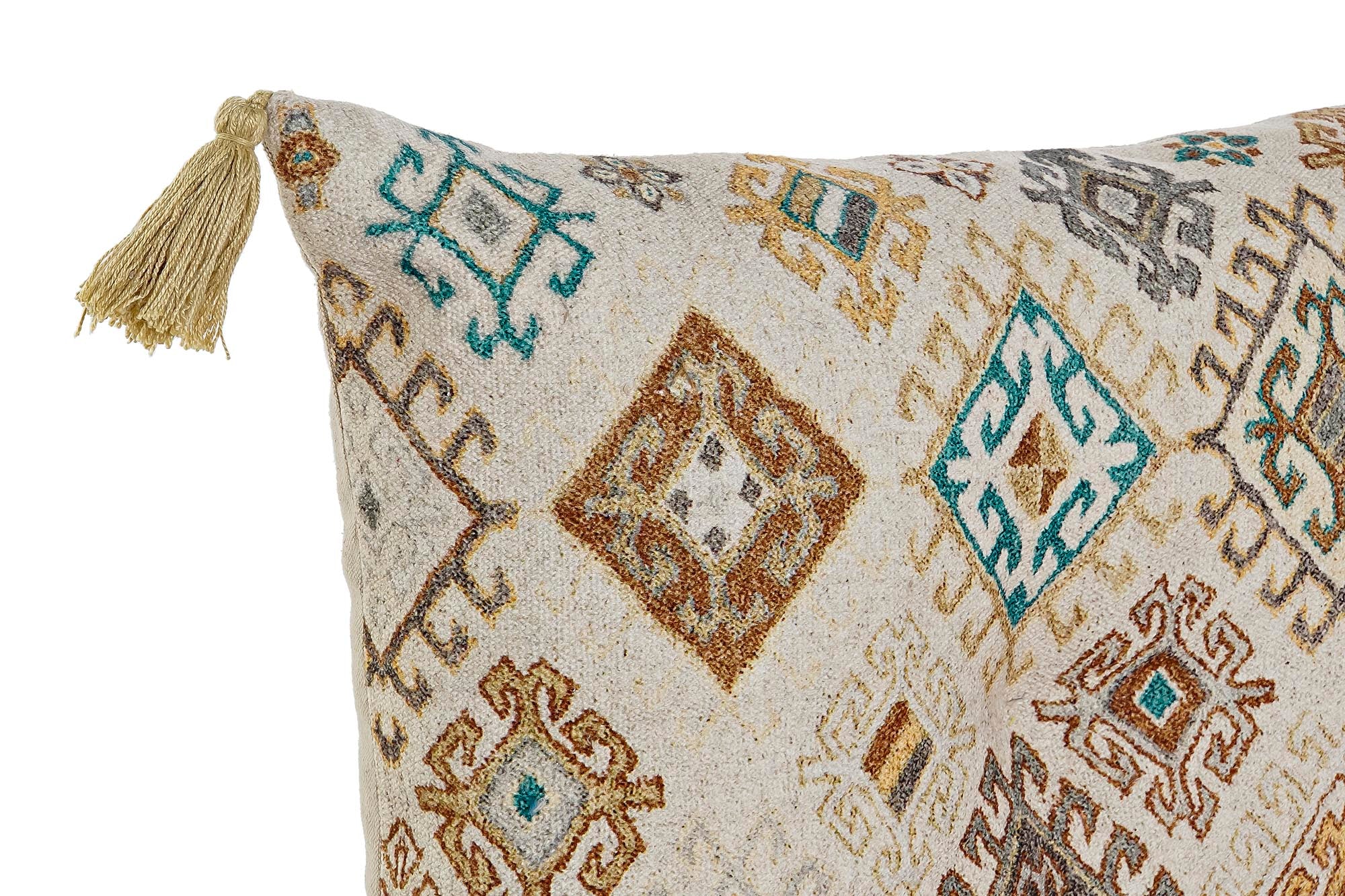 Conjunto de 4 poltronas de algodão 145x76x13 bege desgastado