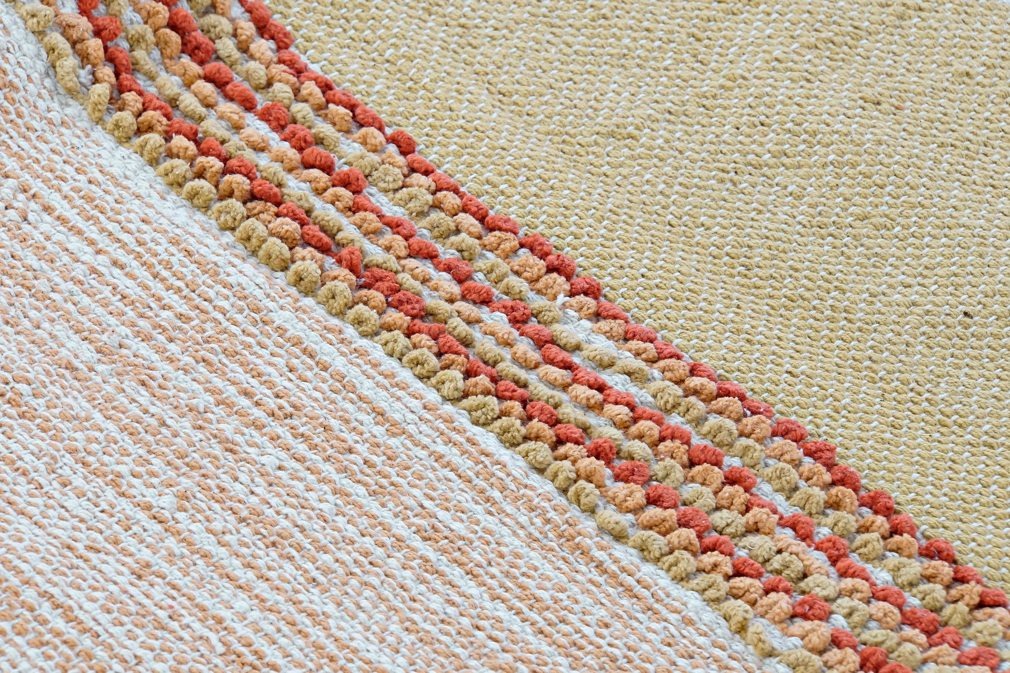 Cotton Jute Rug 120X180X1 1200 Gsm 2 Assorted