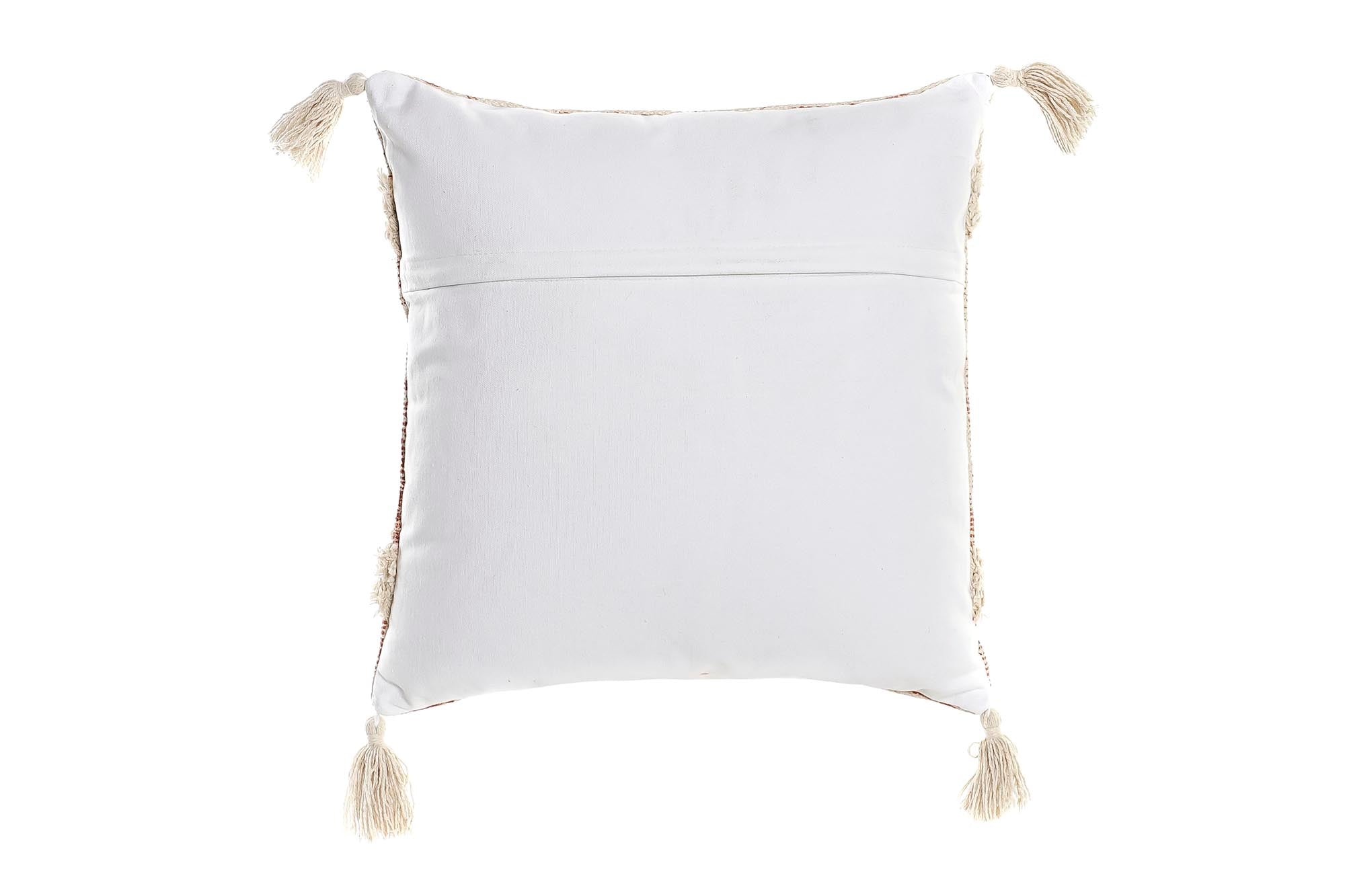 Almofada de Algodão 45X10X45 730 Gr. Franjas Laranja