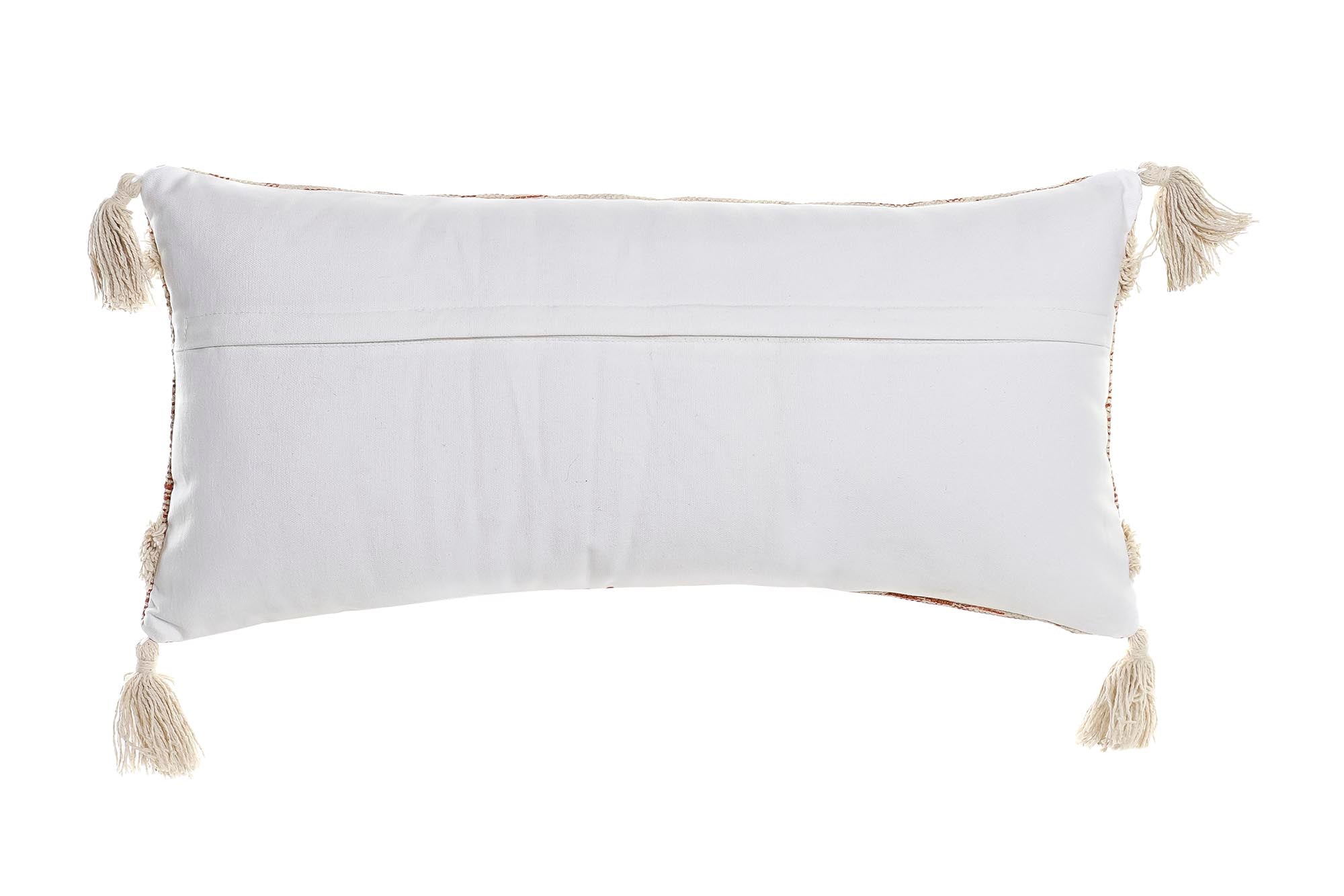 Almofada de Algodão 60X10X30 850 Gr. Franjas Laranja