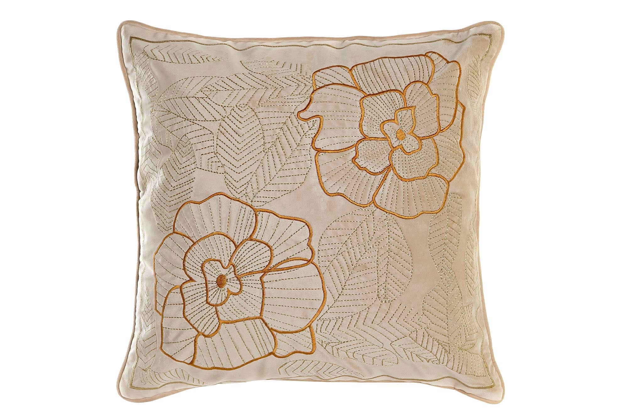 Cojin Poliester 45X10X45 600 Gr, Flores Bordado