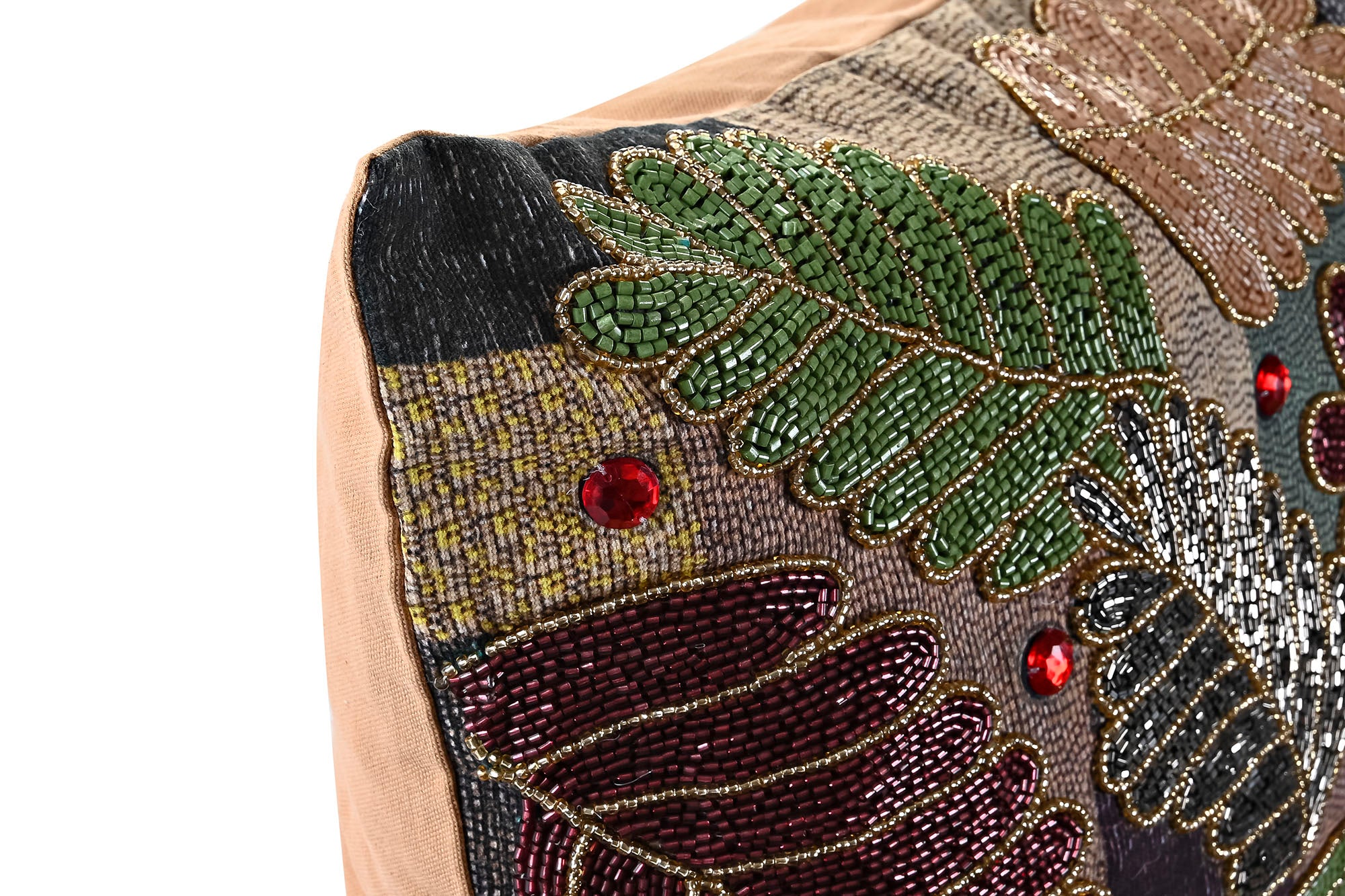 Funda Cojin Algodon 60X1X40 Hojas Multicolor