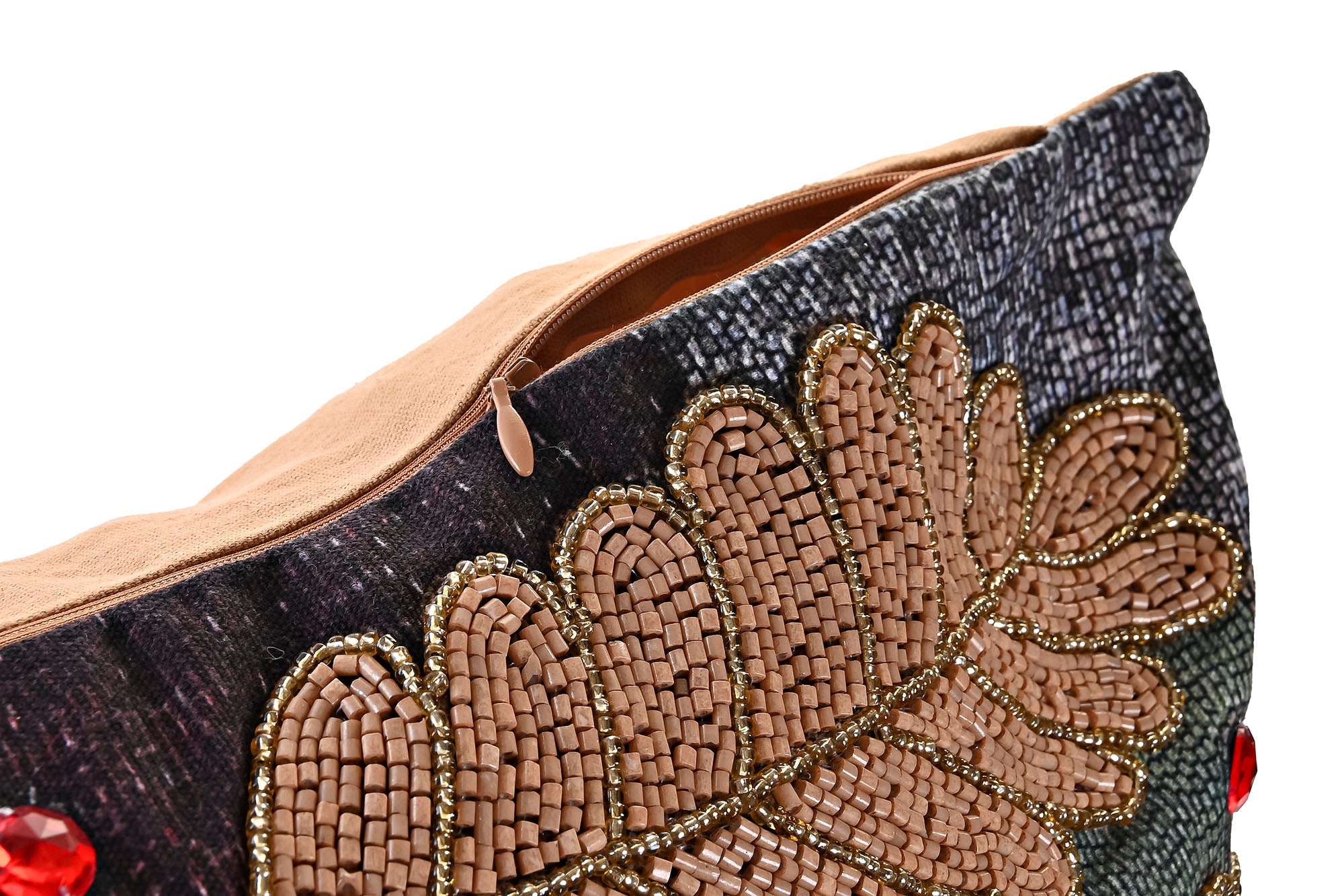 Funda Cojin Algodon 60X1X40 Hojas Multicolor