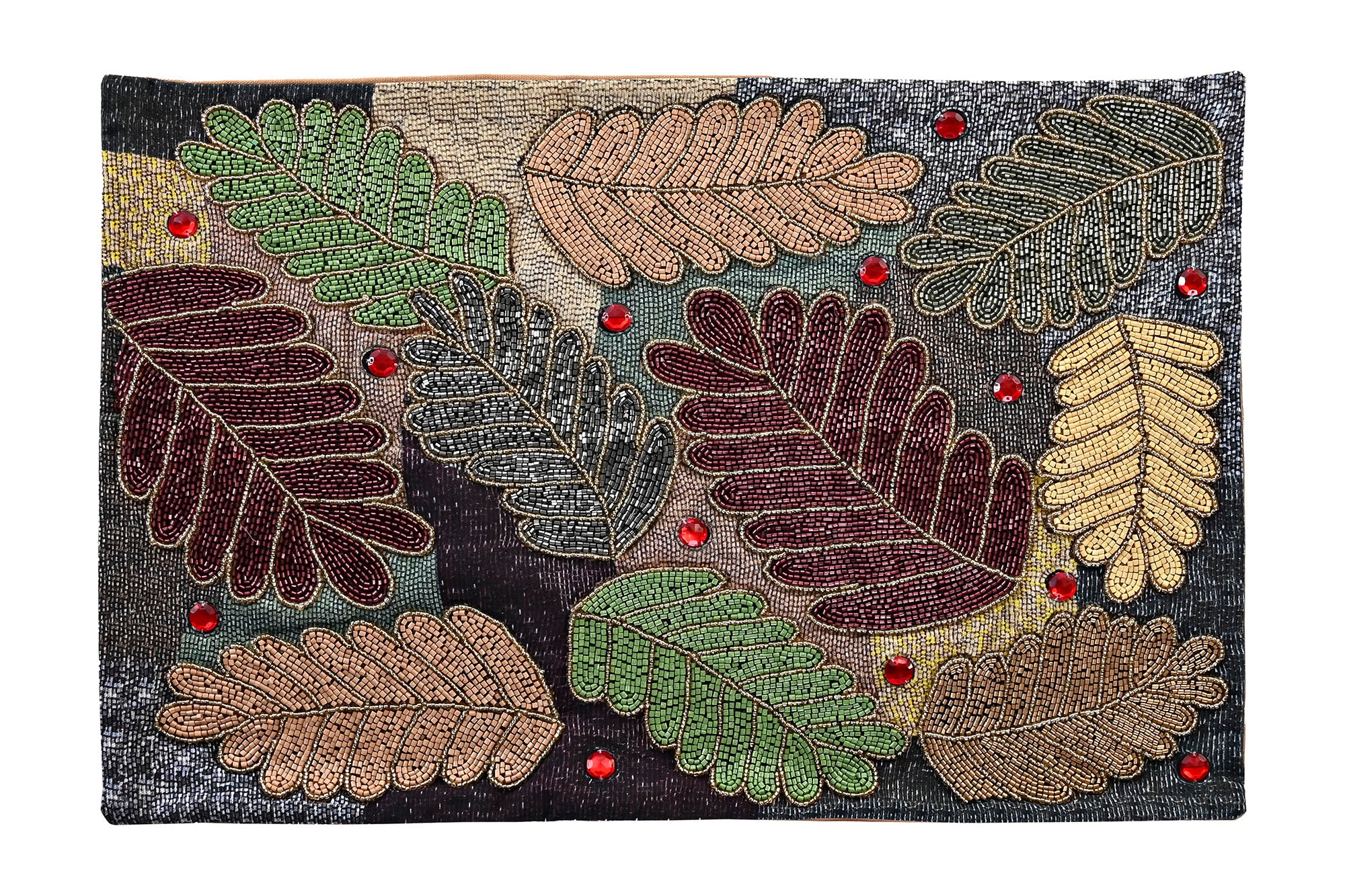 Funda Cojin Algodon 60X1X40 Hojas Multicolor