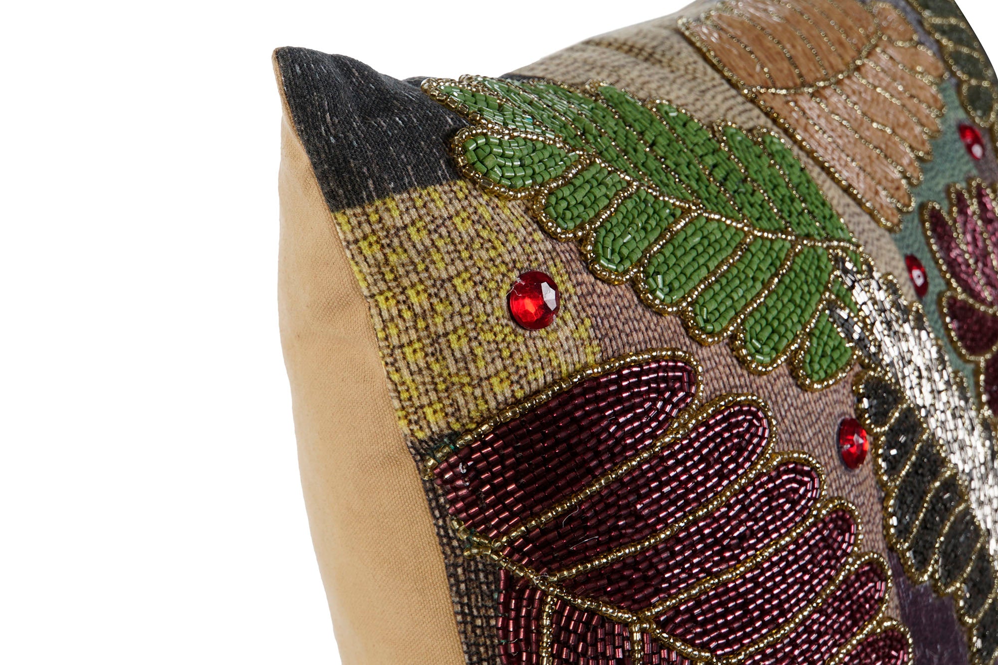 Funda Cojin Algodon 60X1X40 Hojas Multicolor