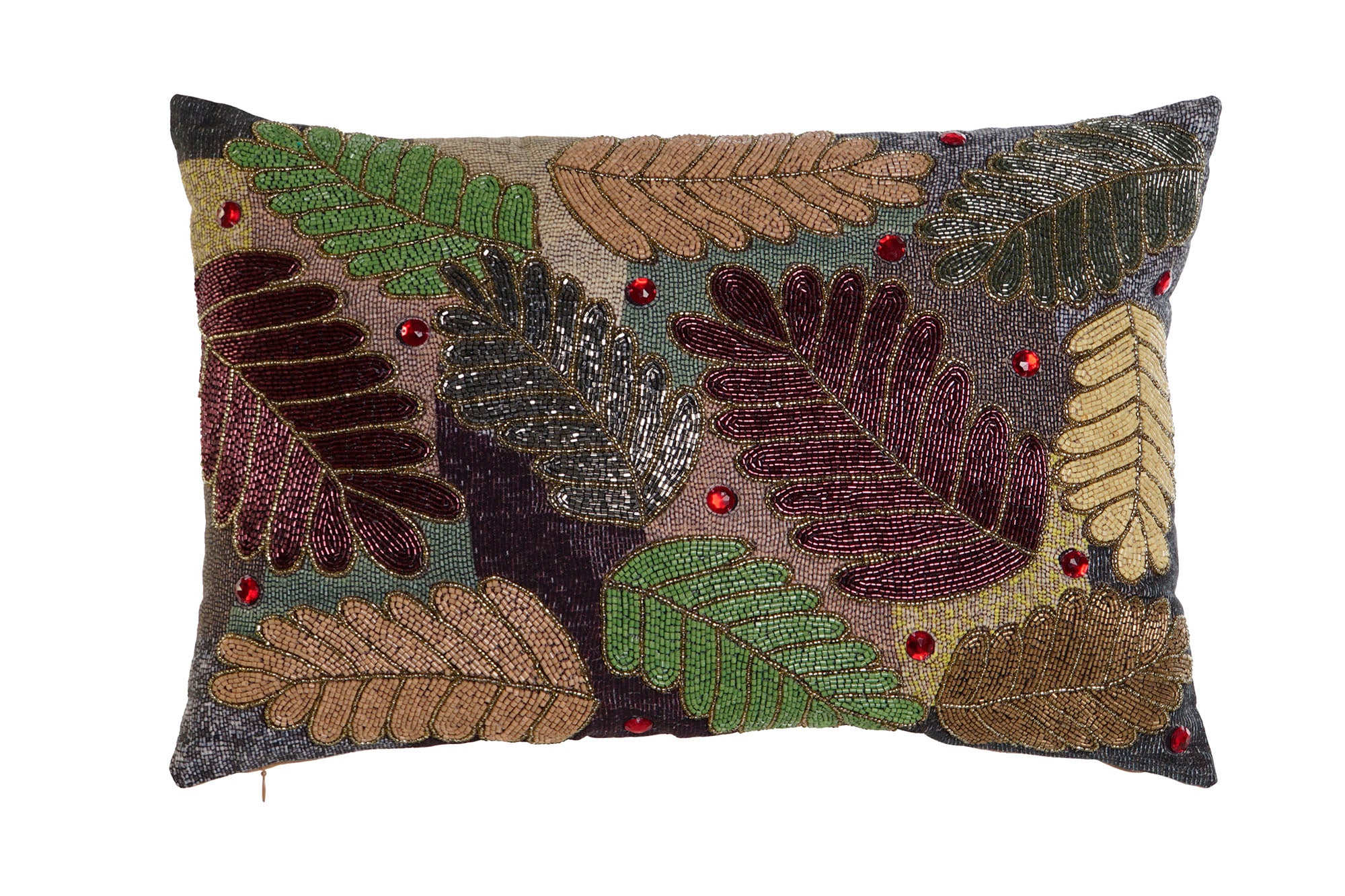 Funda Cojin Algodon 60X1X40 Hojas Multicolor