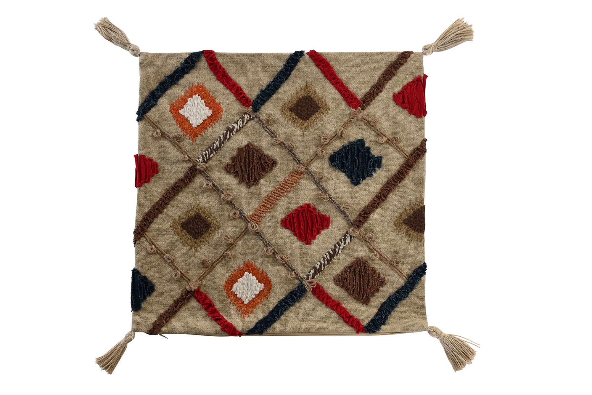 Funda Cojin Algodon 50X1X50 Flecos Multicolor