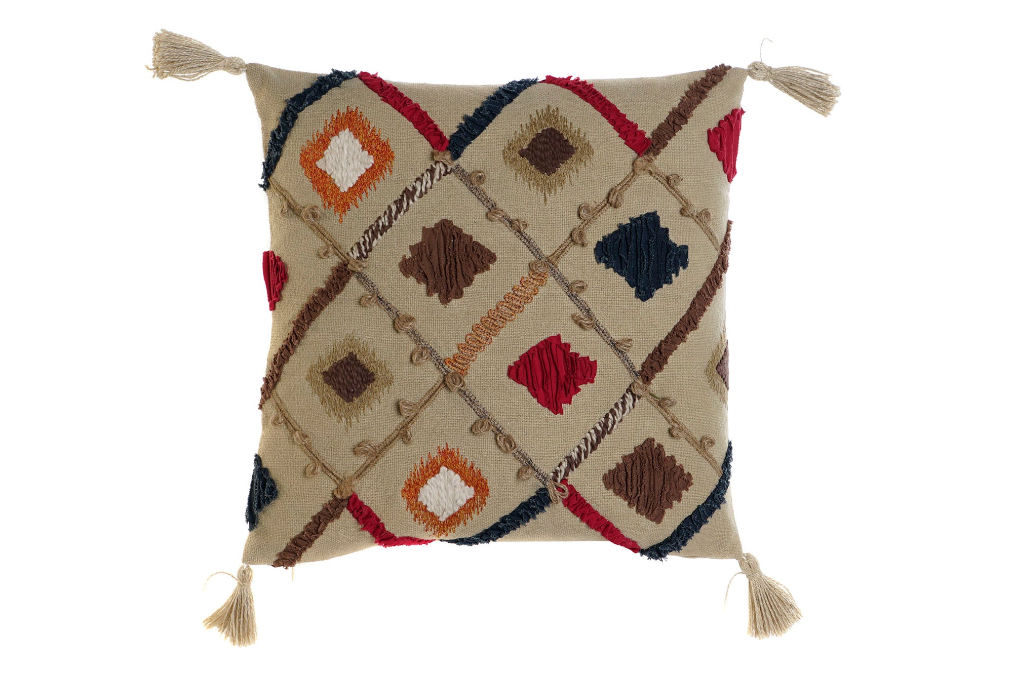 Funda Cojin Algodon 50X1X50 Flecos Multicolor