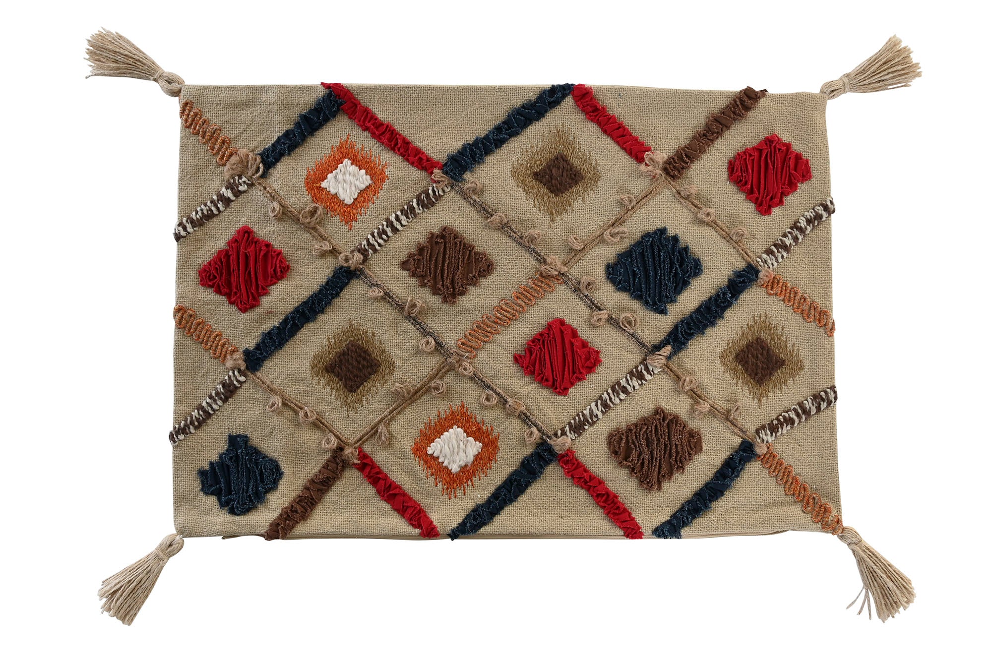 Funda Cojin Algodon 60X1X40 Flecos Multicolor