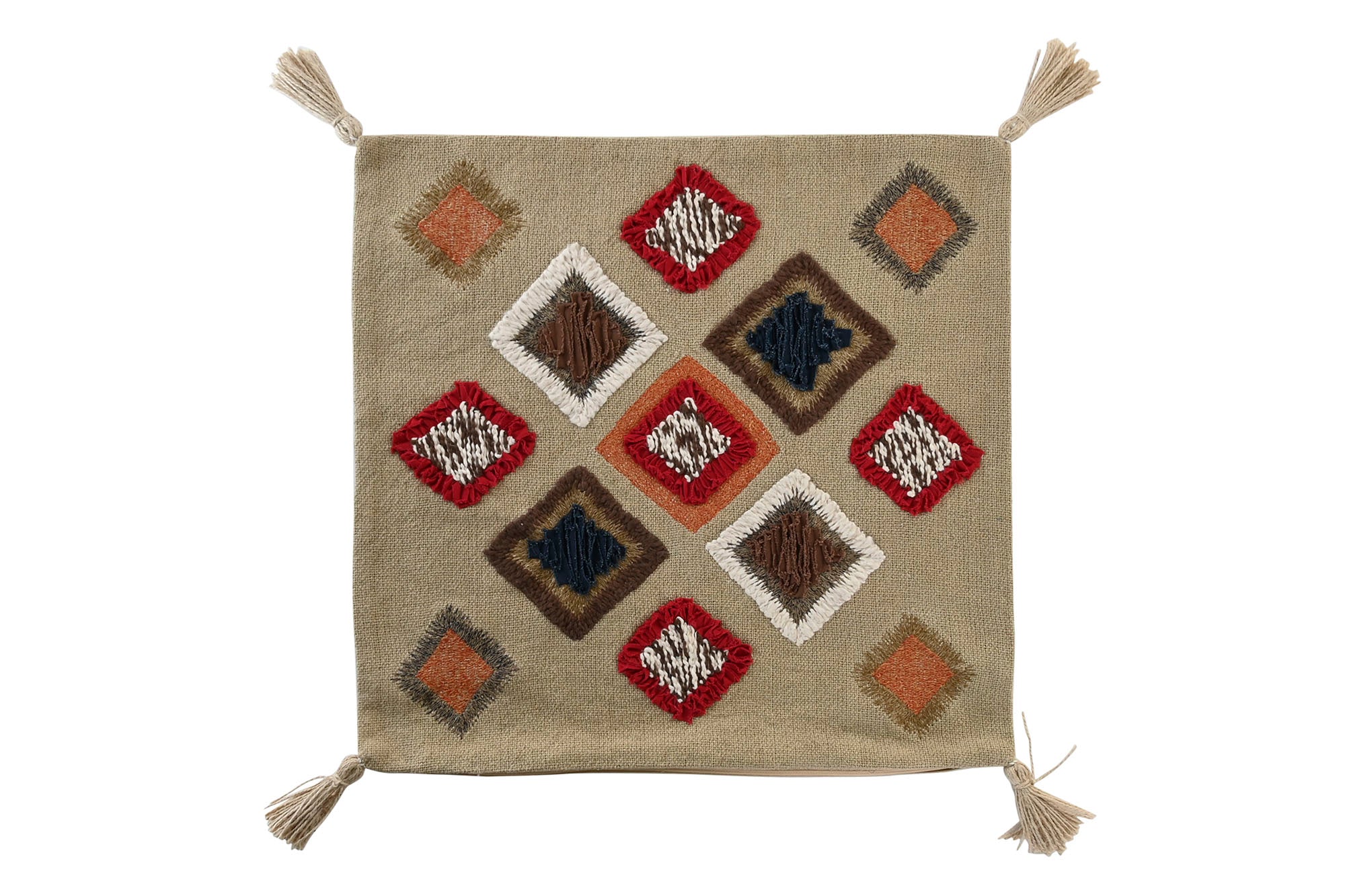 Funda Cojin Algodon 50X1X50 Flecos Multicolor