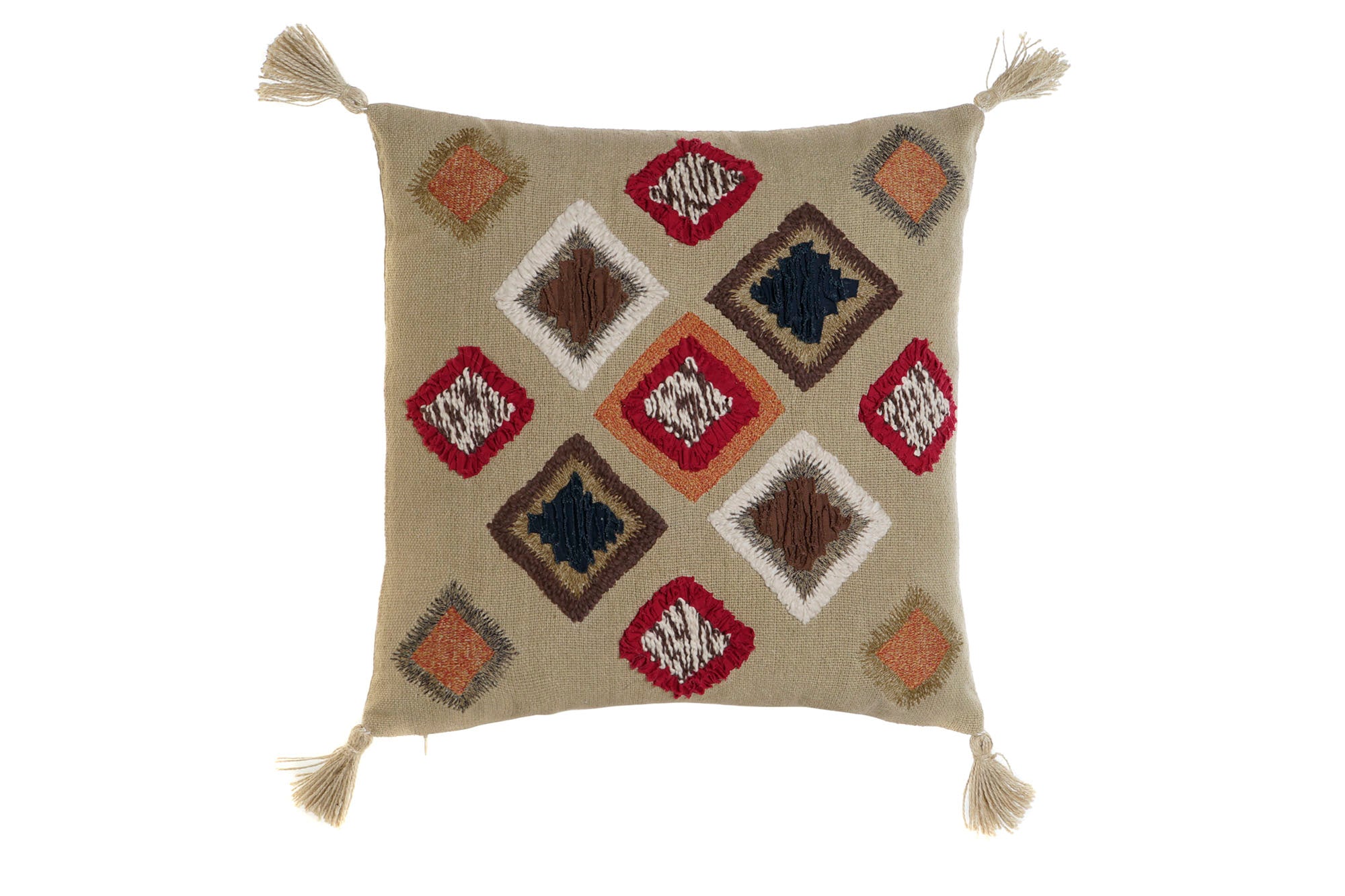 Funda Cojin Algodon 50X1X50 Flecos Multicolor