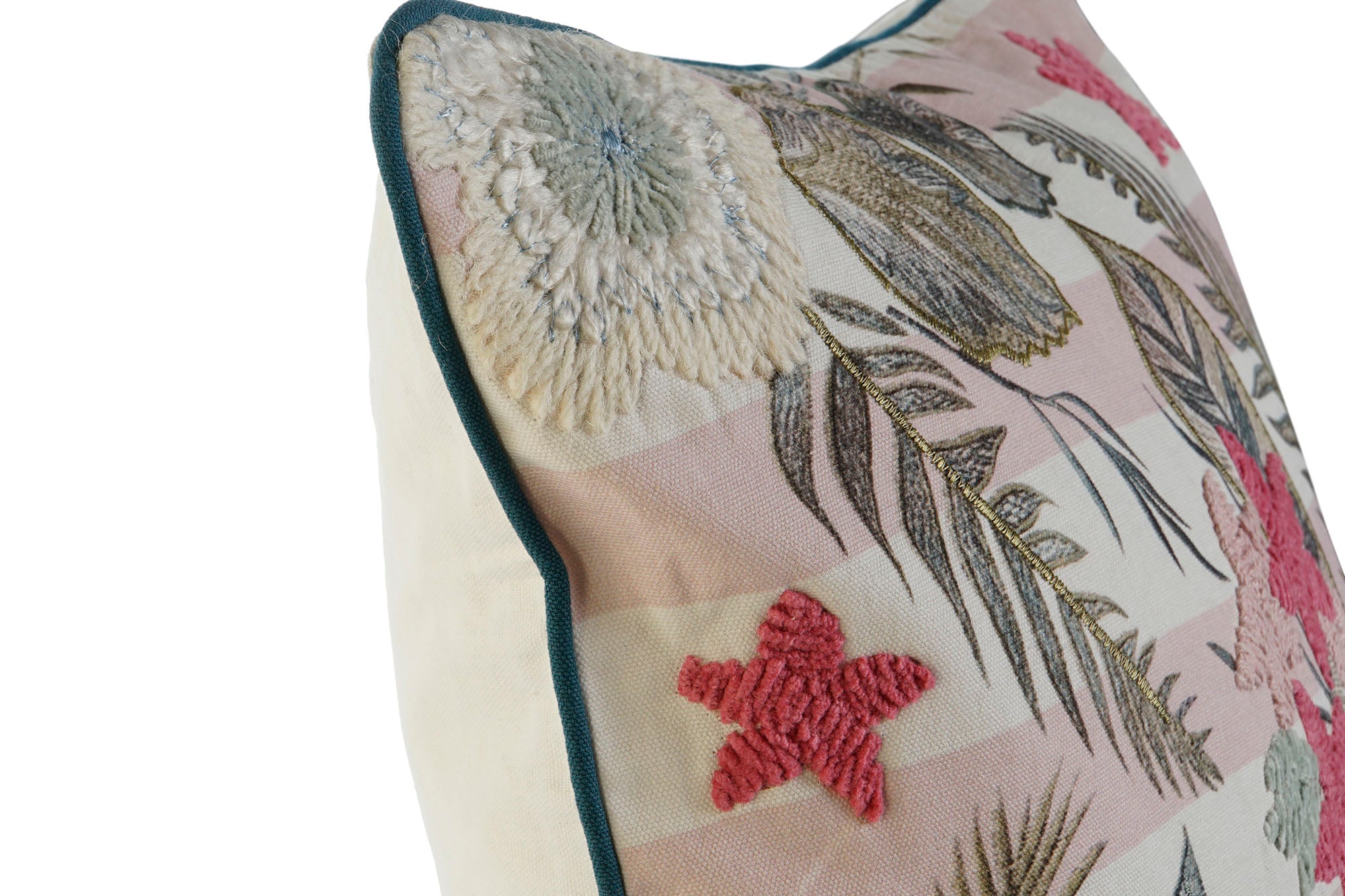 Funda Cojin Algodon 50X1X50 Tropical Verde