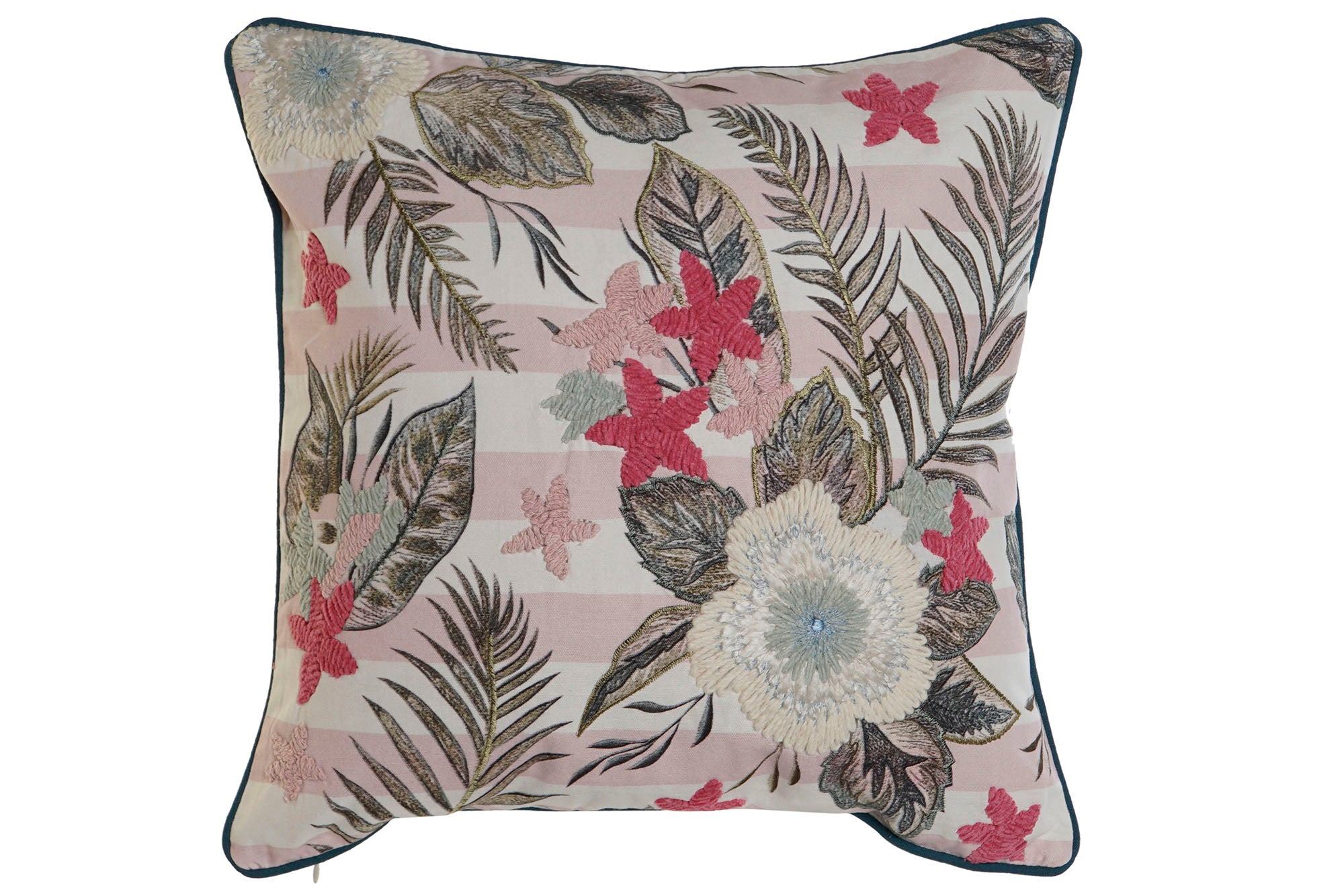 Funda Cojin Algodon 50X1X50 Tropical Verde