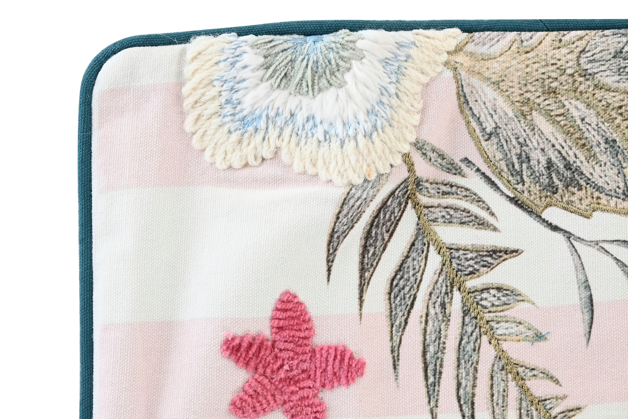 Funda Cojin Algodon 60X1X40 Tropical Verde