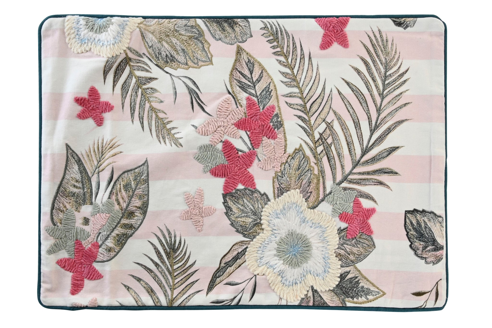 Funda Cojin Algodon 60X1X40 Tropical Verde