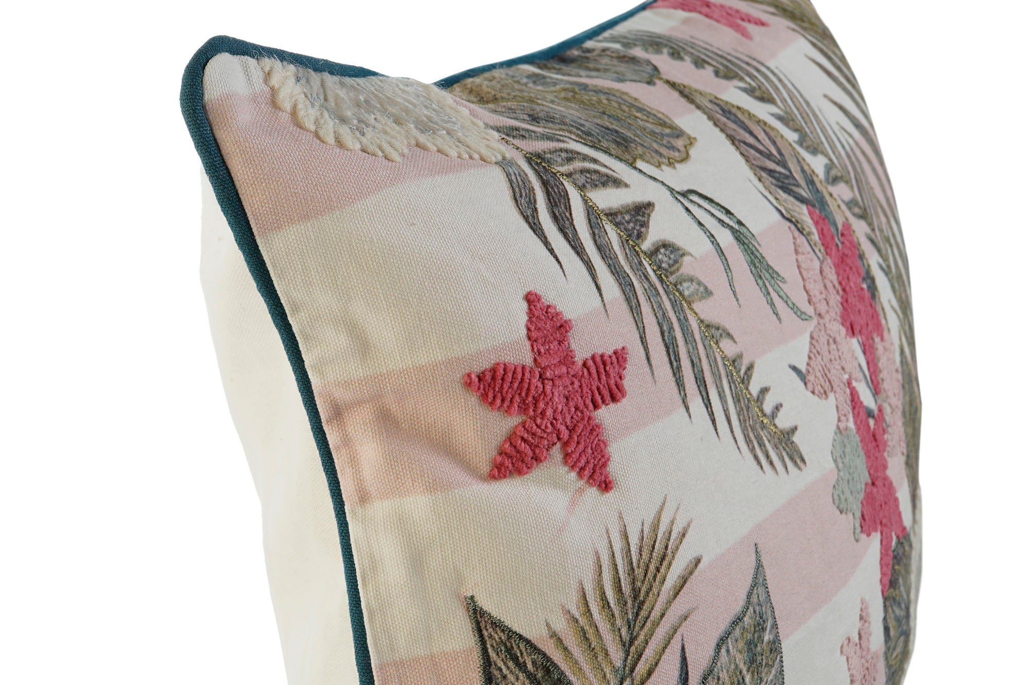 Funda Cojin Algodon 60X1X40 Tropical Verde