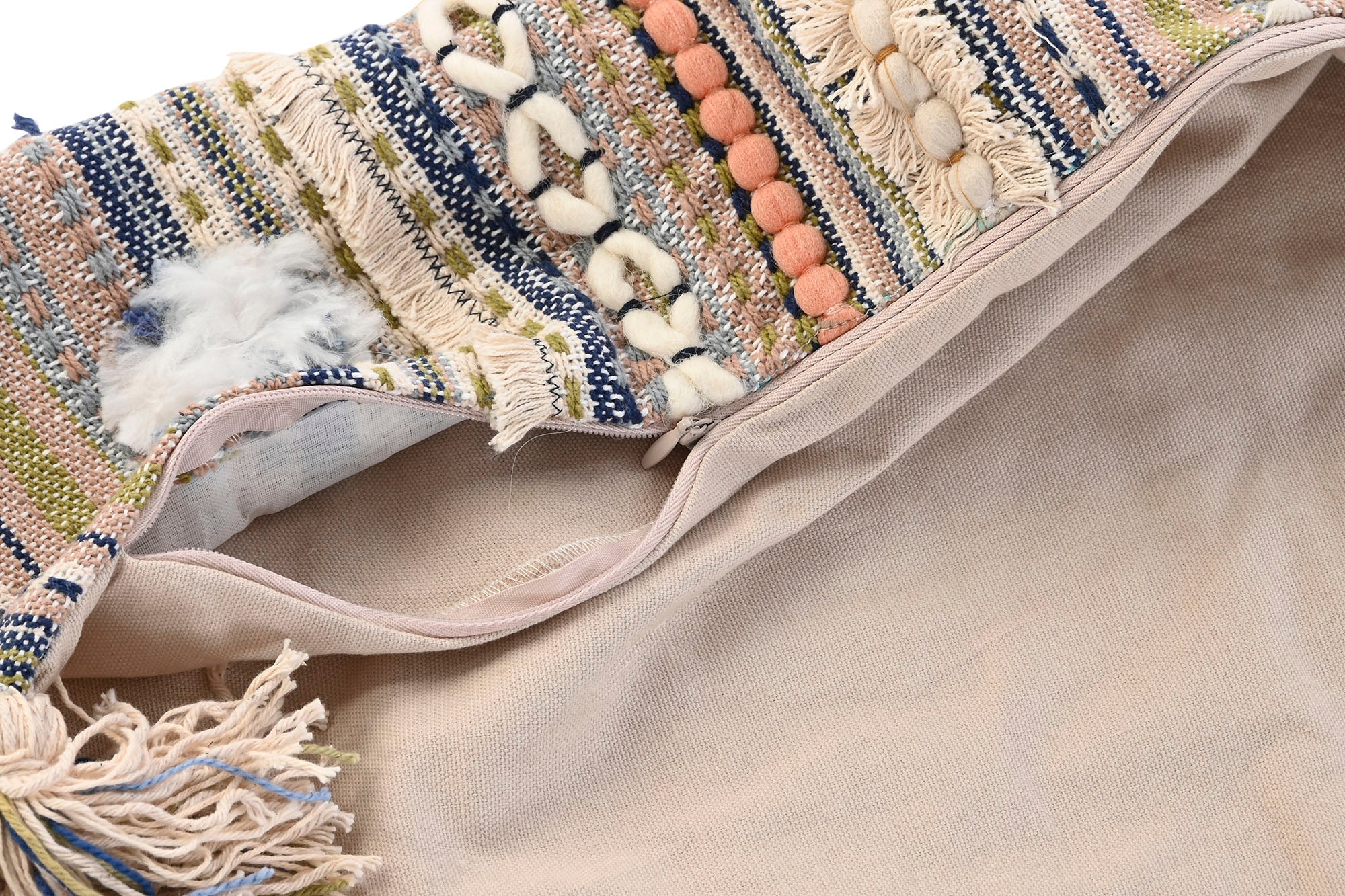 Funda Cojin Algodon 50X1X50 Flecos Multicolor