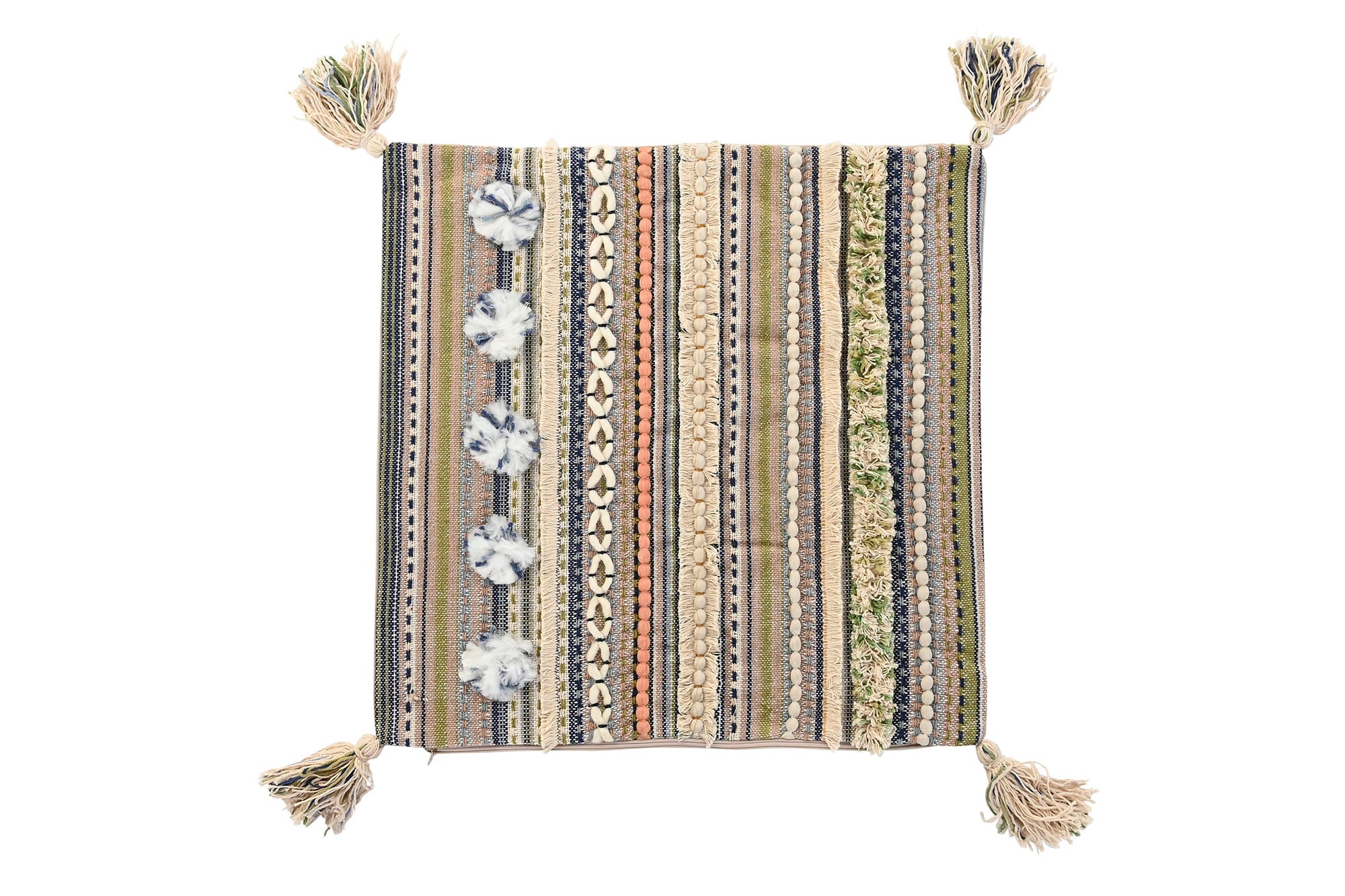 Funda Cojin Algodon 50X1X50 Flecos Multicolor