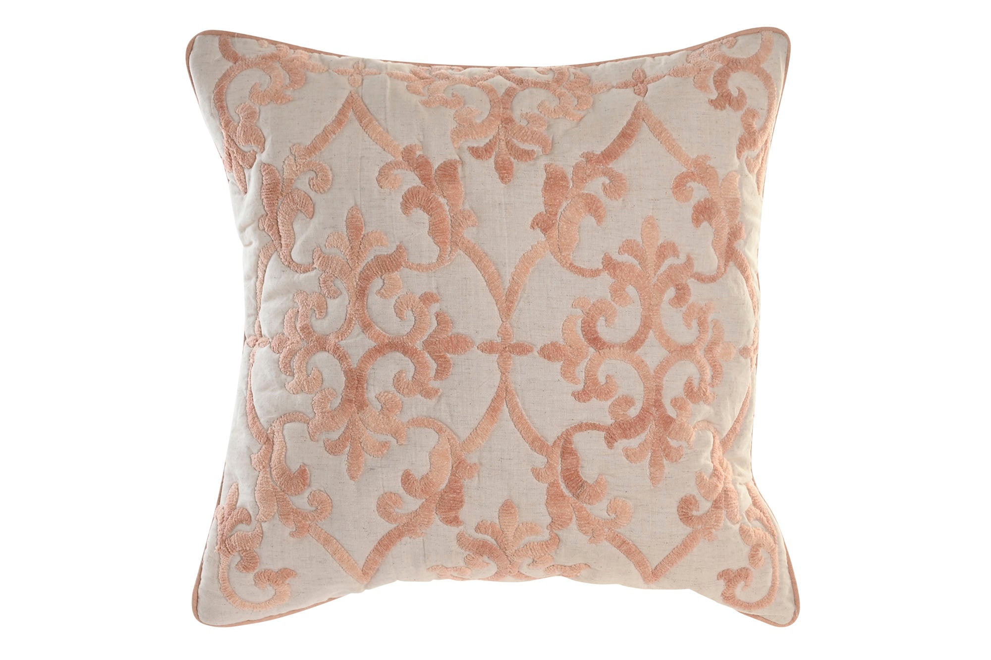 Funda Cojin Algodon 50X1X50 Bordado Beige