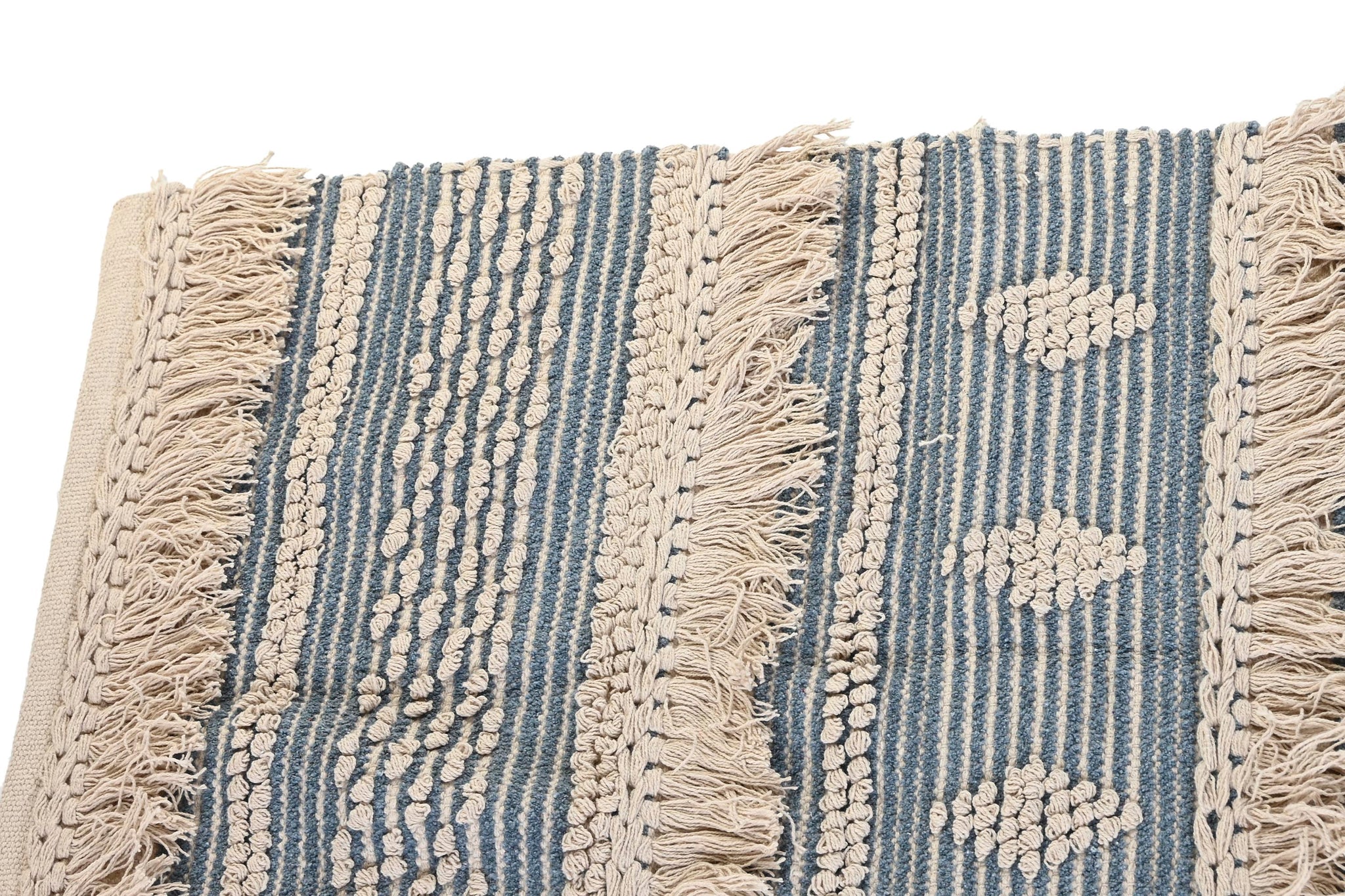Tapete de algodão 230X160X2 1600 Gr Azul